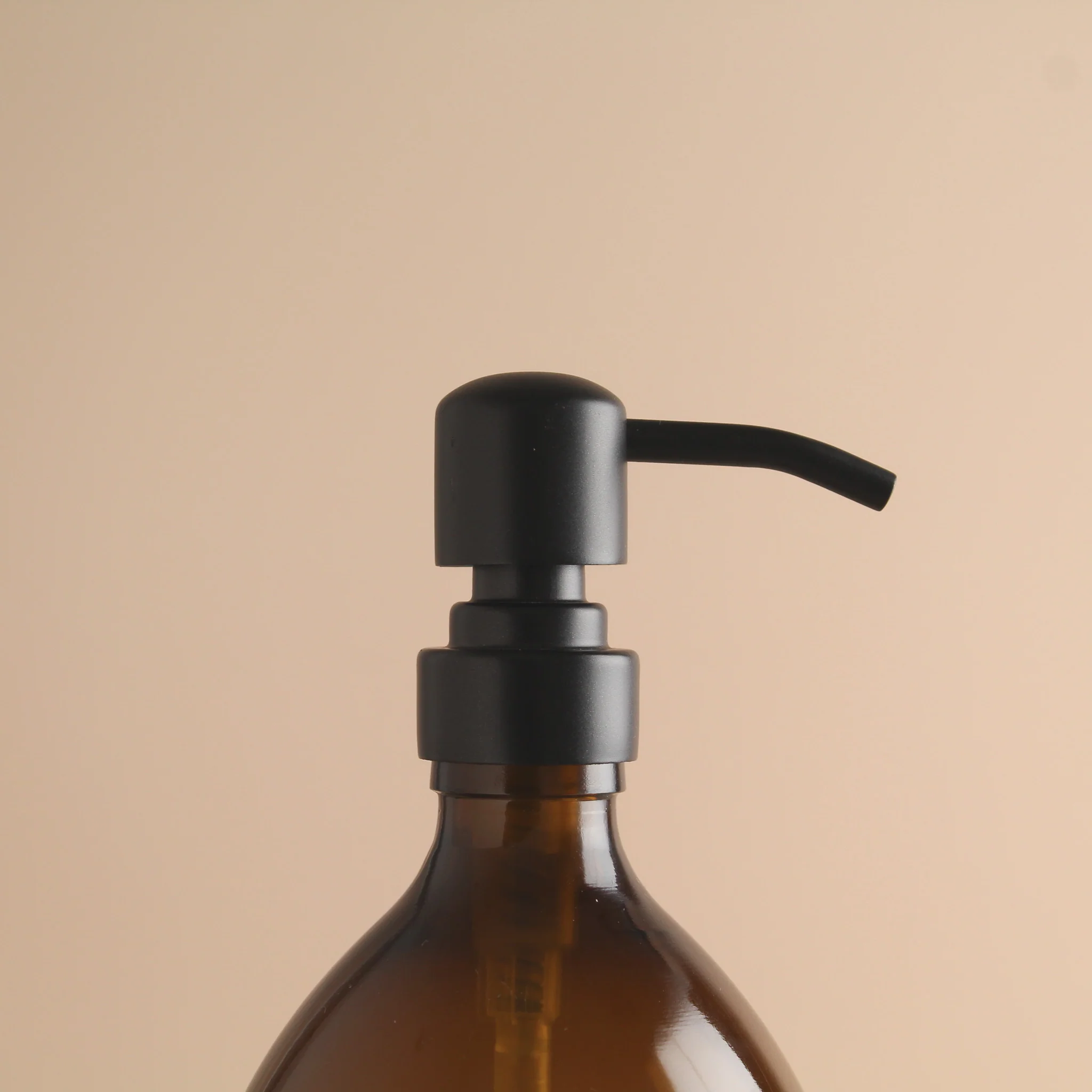 Black Tray & Amber Glass Dispenser Triple Set - Image 12