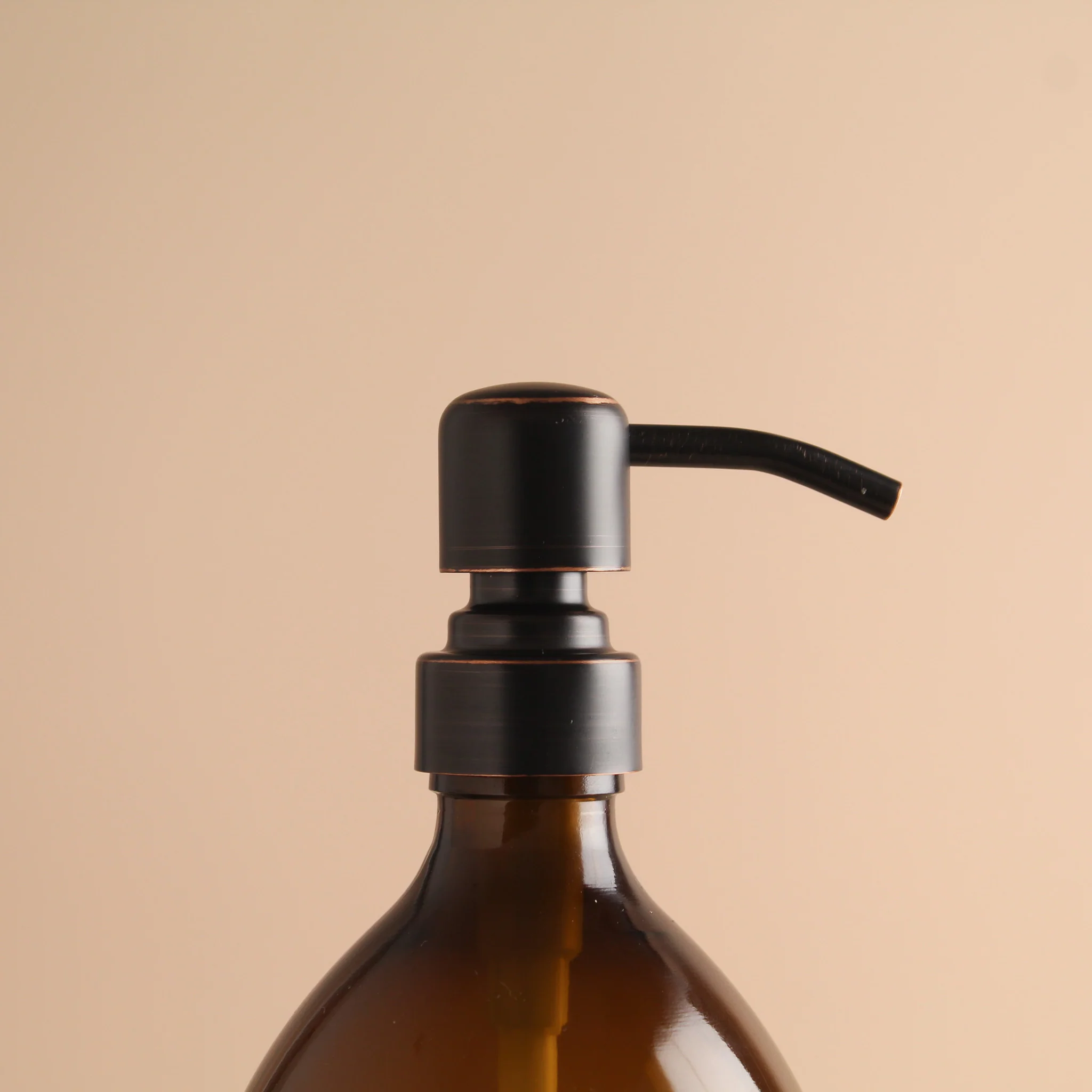 Black Tray & Amber Glass Dispenser Triple Set - Image 15