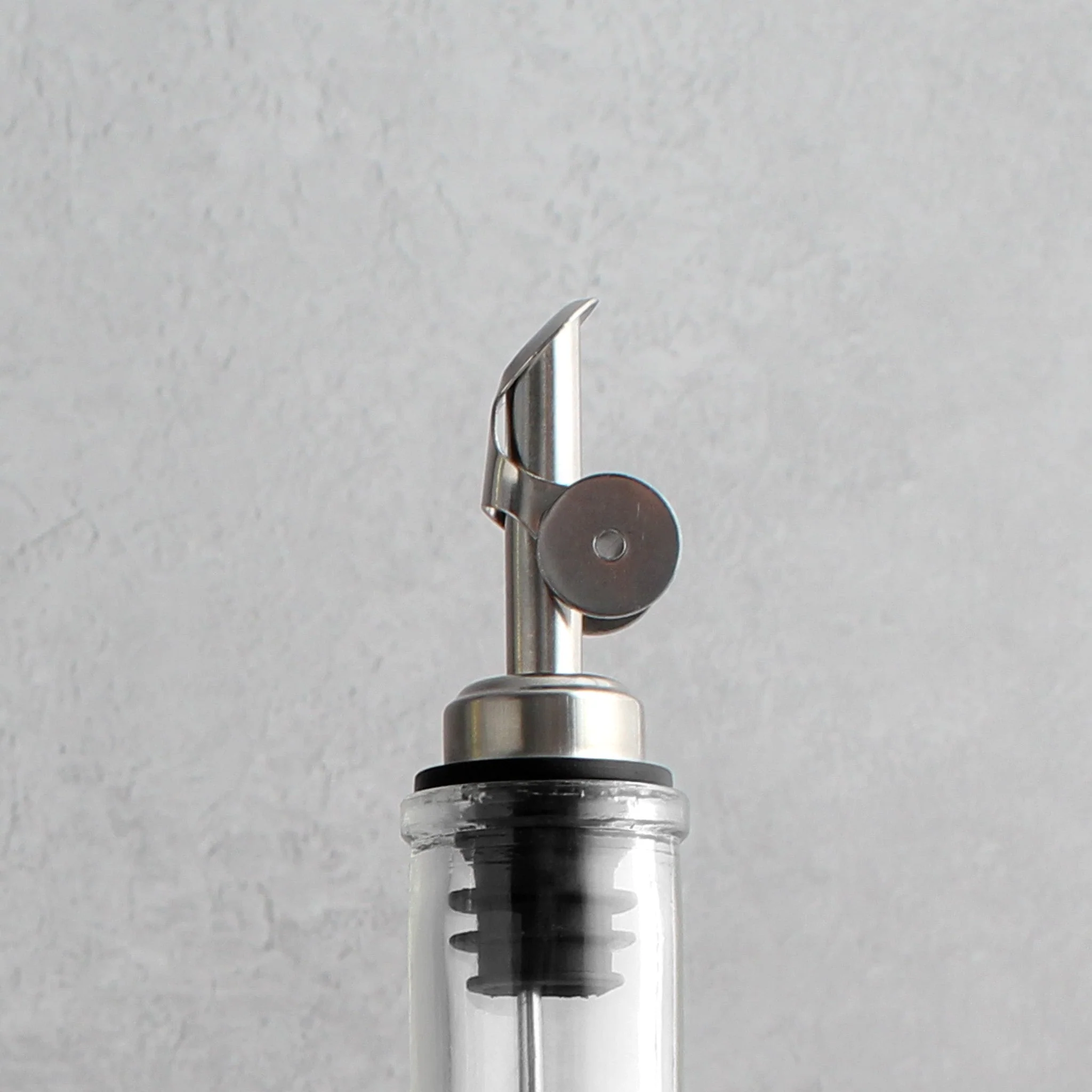 Clear Glass Tall Neck Oil Bottle - Image 2