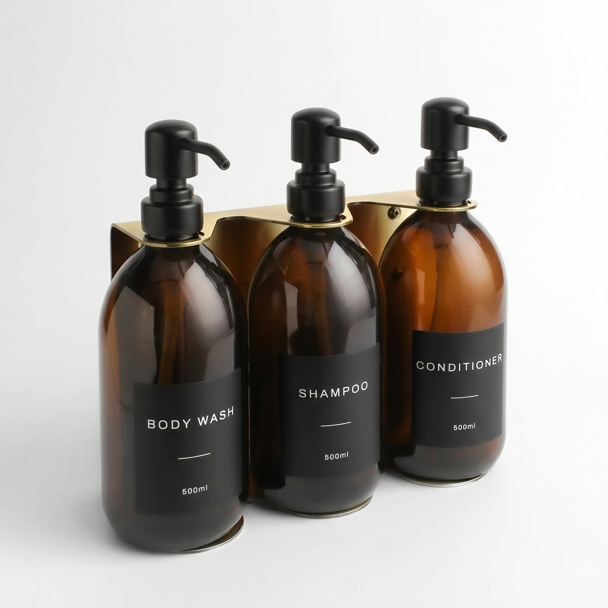 Body Wash, Shampoo & Conditioner Amber Glass Set - Image 5