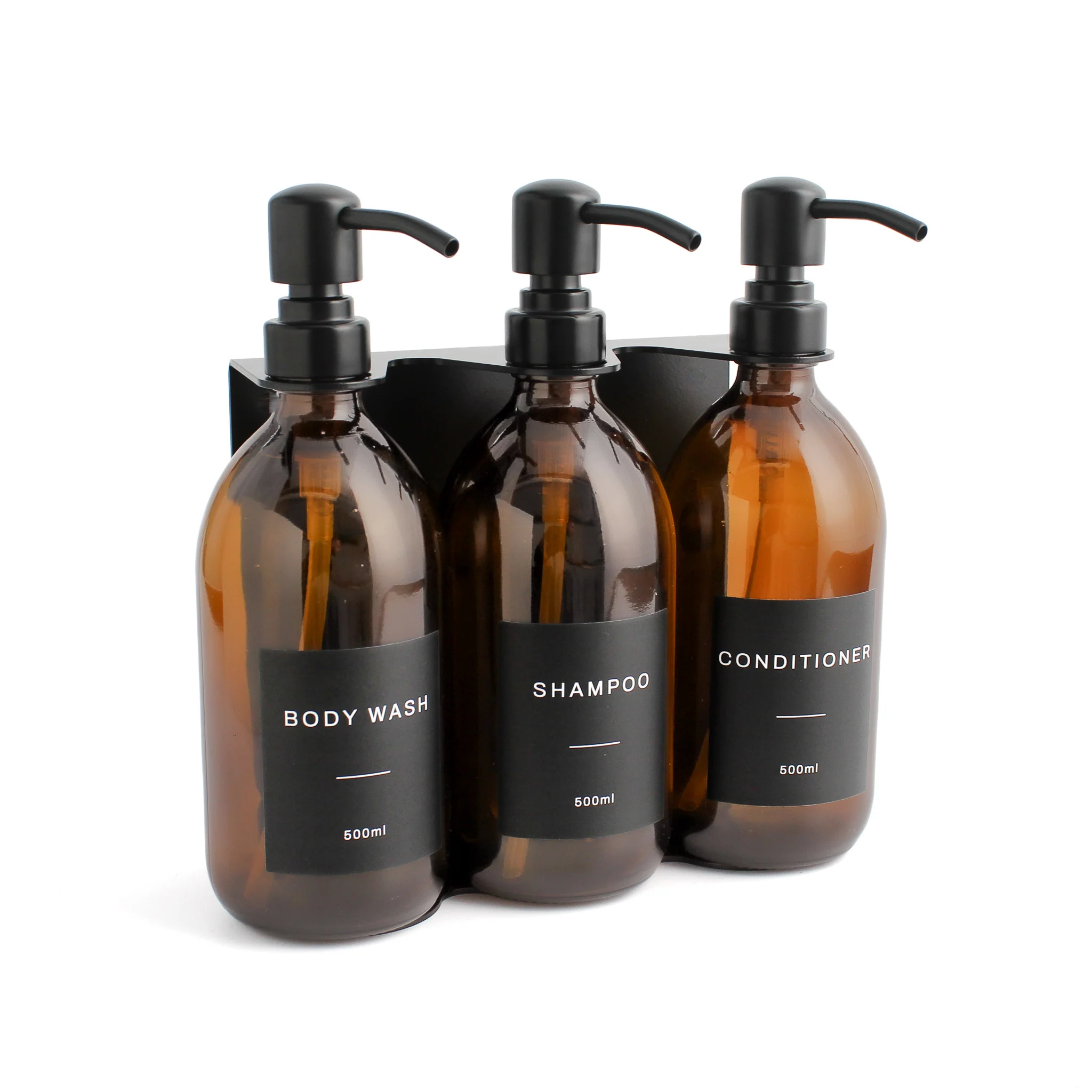 Body Wash, Shampoo & Conditioner Amber Glass Set - Image 8