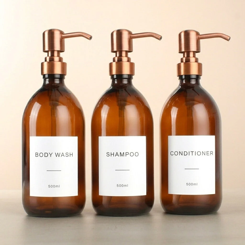 Body Wash, Shampoo & Conditioner Amber Glass Set - Image 21