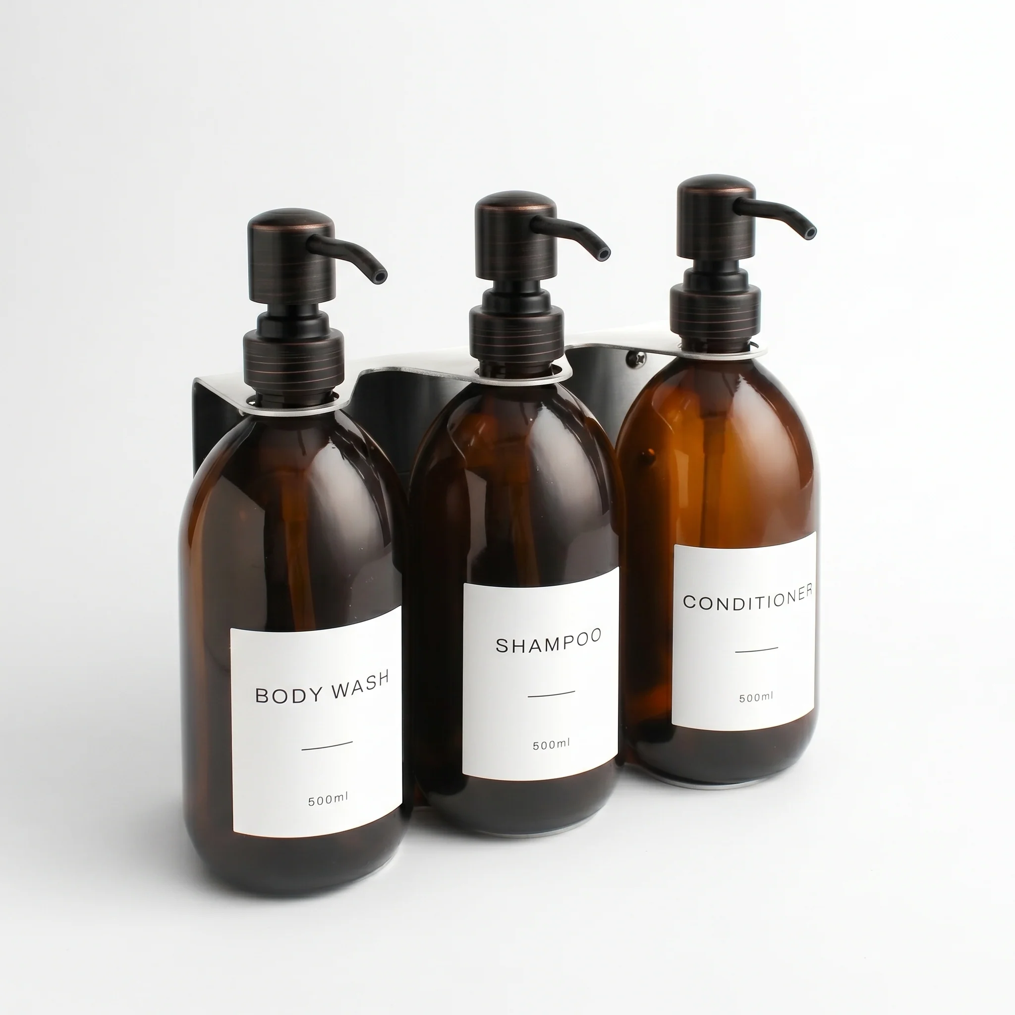 Body Wash, Shampoo & Conditioner Amber Glass Set - Image 28