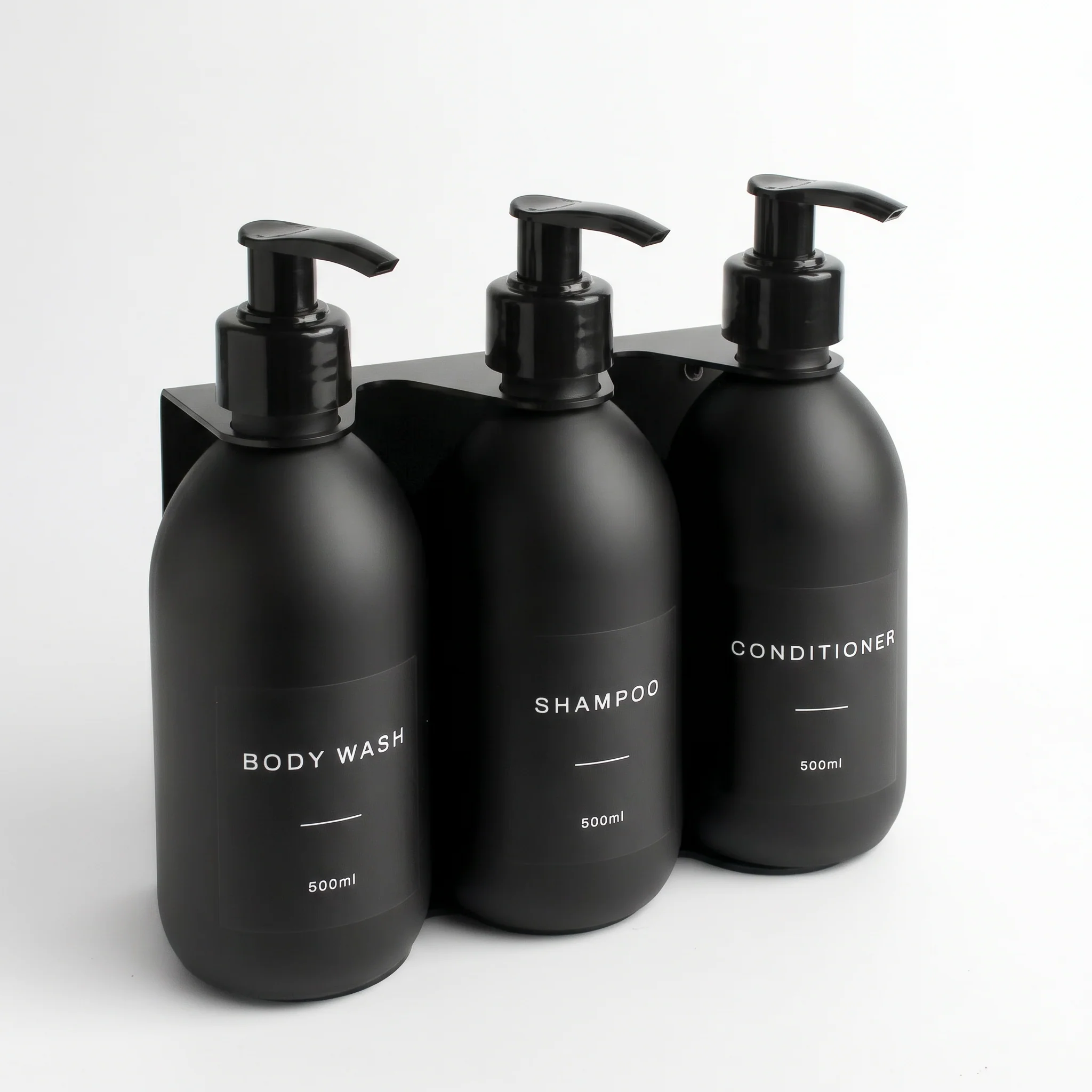 Body Wash, Shampoo & Conditioner Matte Black Glass Set - Image 26