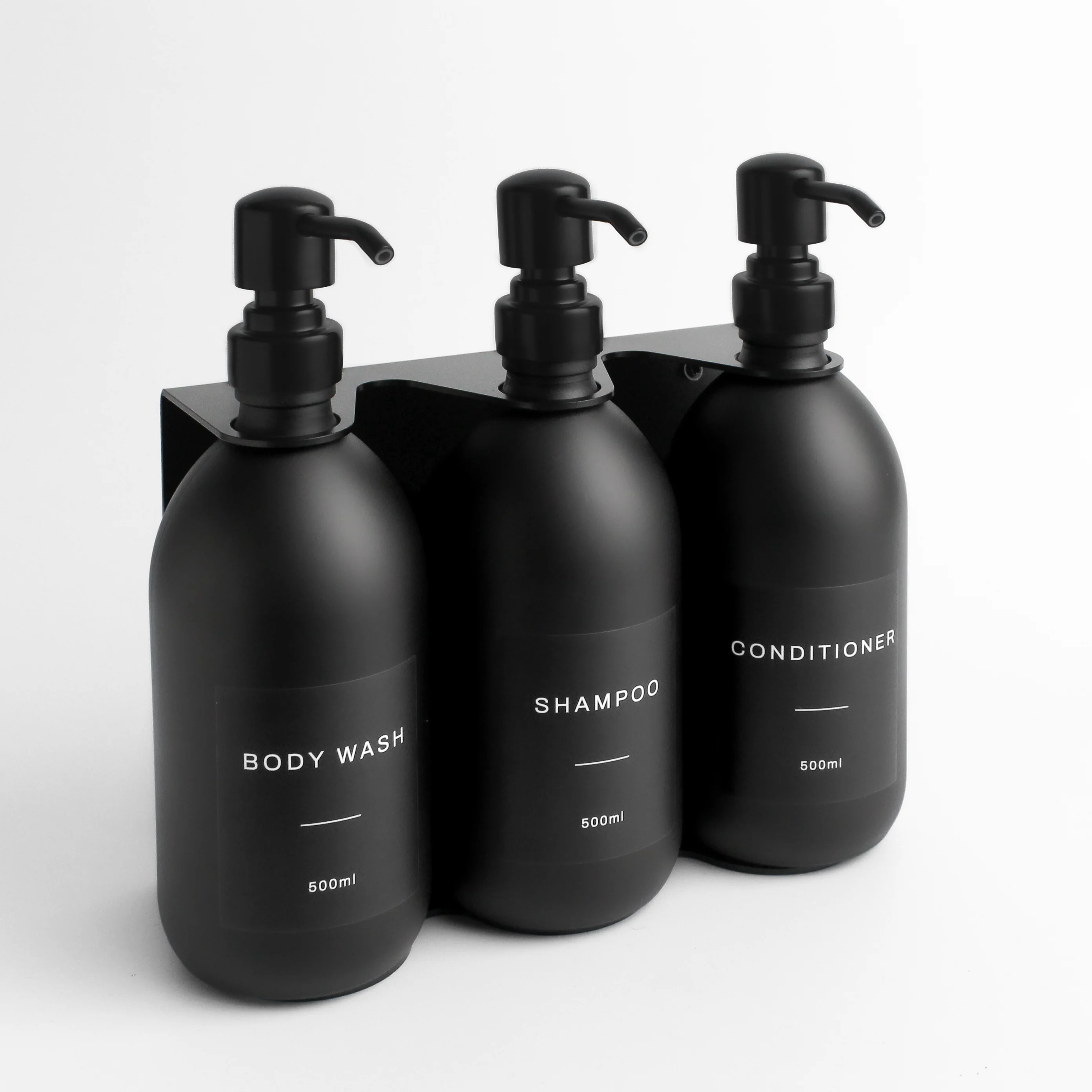 Black Wall Bracket & Matte Black Dispenser Set - Image 8