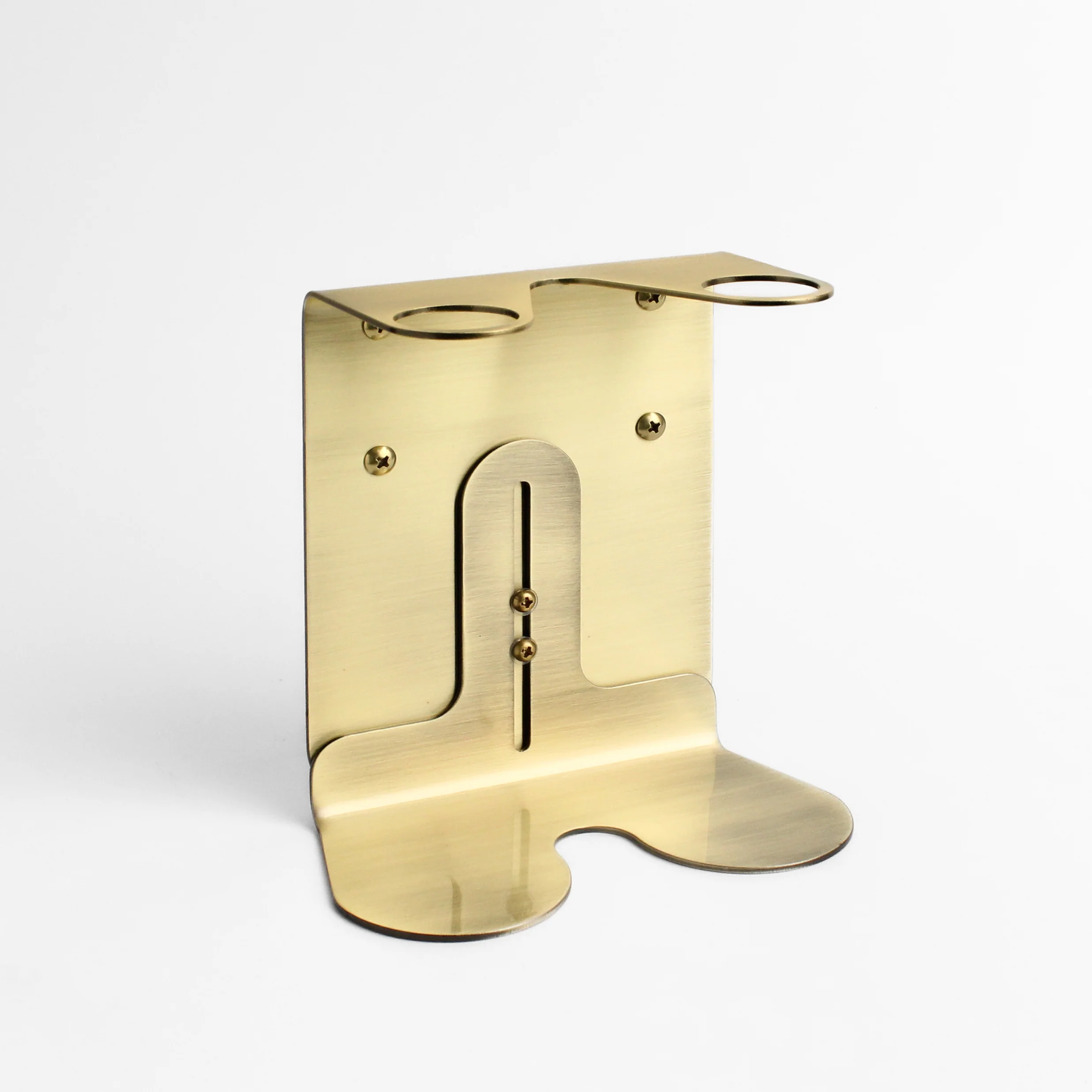 Gold Wall Bracket & Matte Black Dispenser Set - Image 3