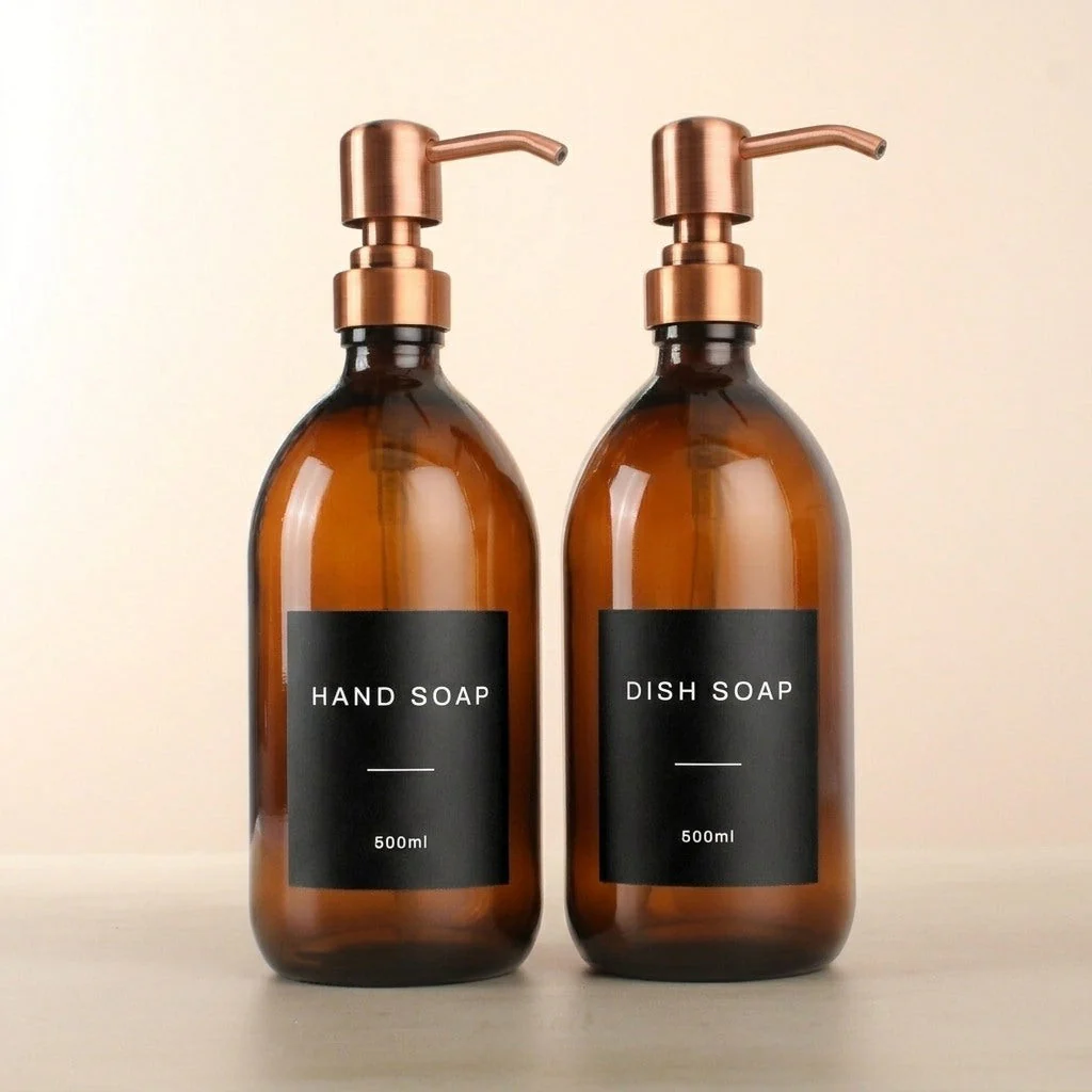 Hand Soap & Dish Soap Amber Glass Set - Image 16