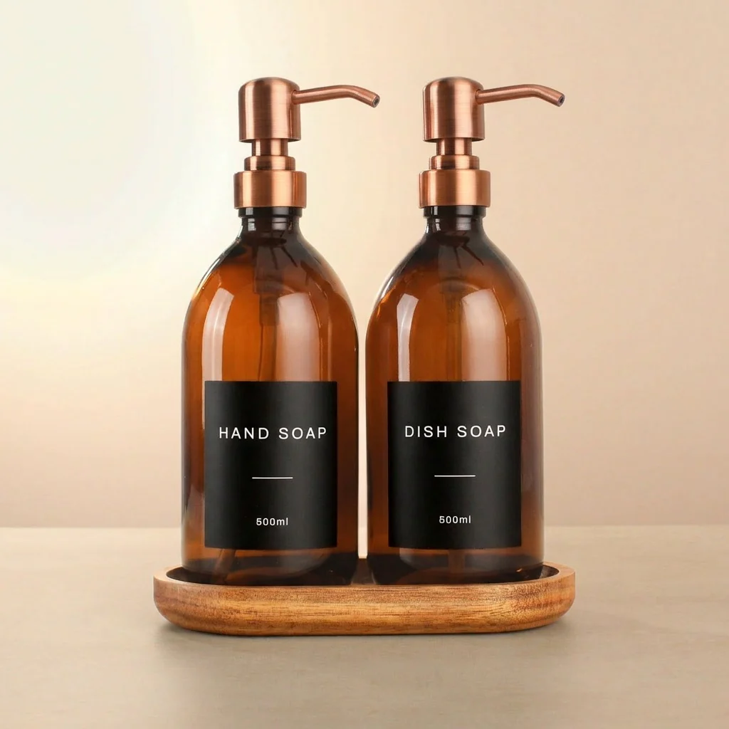 Hand Soap & Dish Soap Amber Glass Set - Image 19