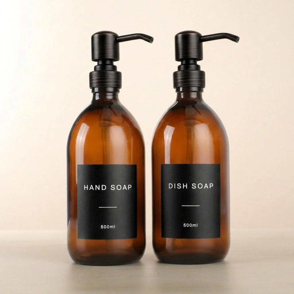 Hand Soap & Dish Soap Amber Glass Set - Image 20