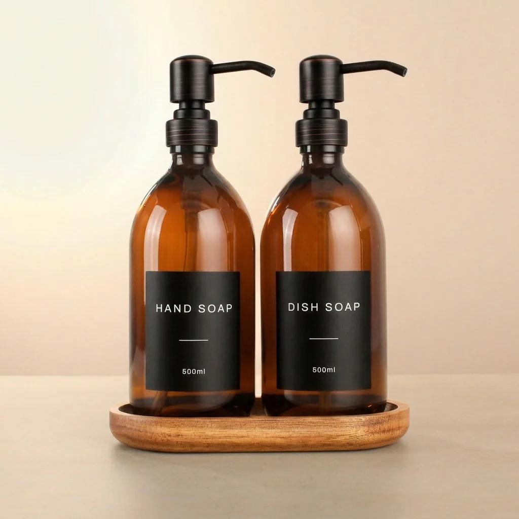 Hand Soap & Dish Soap Amber Glass Set - Image 23