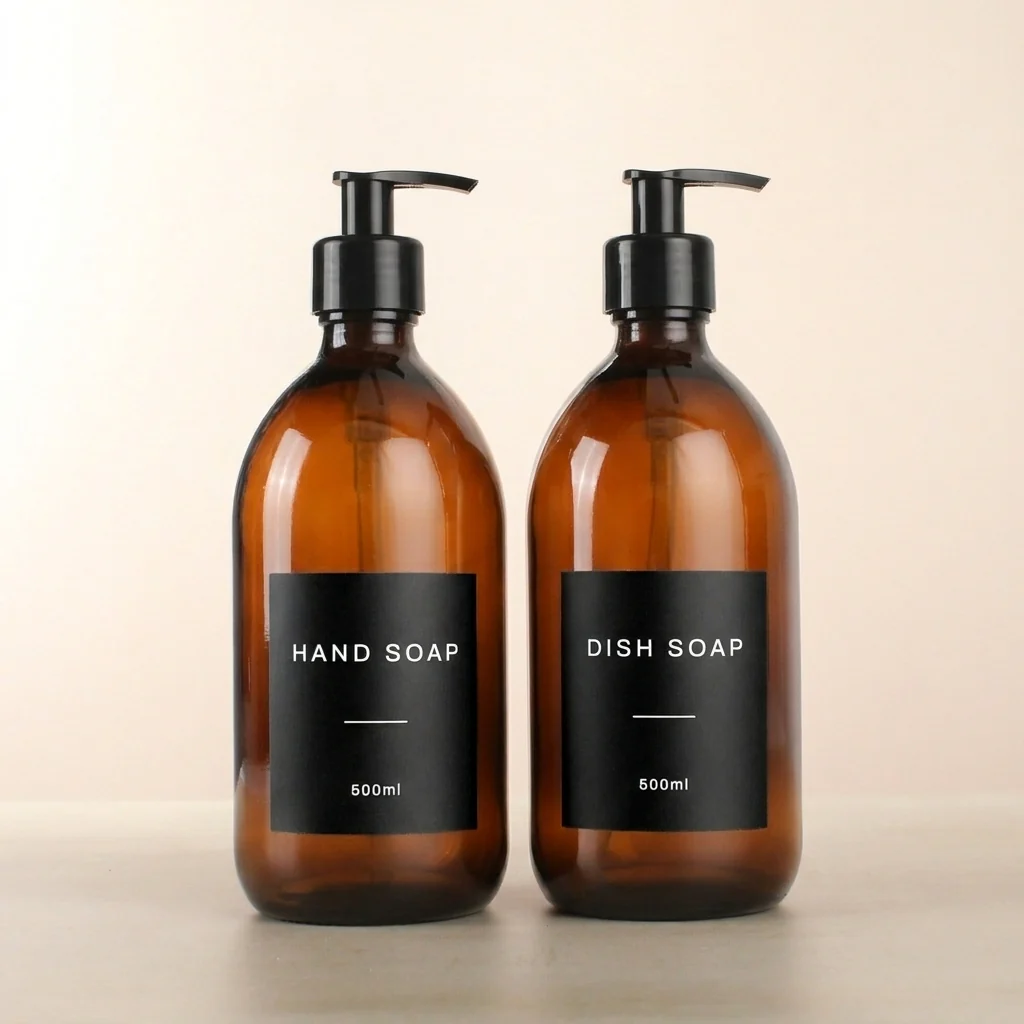 Hand Soap & Dish Soap Amber Glass Set - Image 24