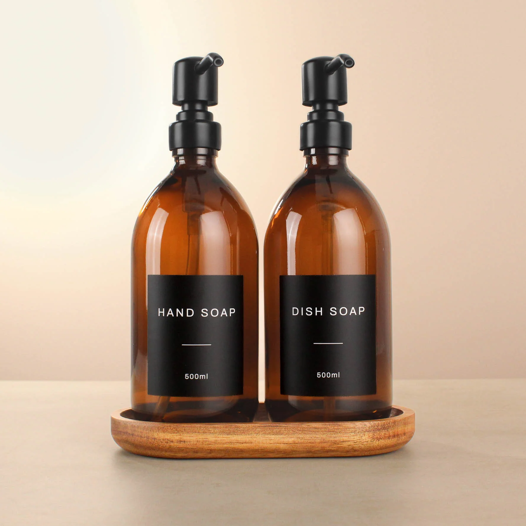 Hand Soap & Dish Soap Amber Glass Set - Image 7