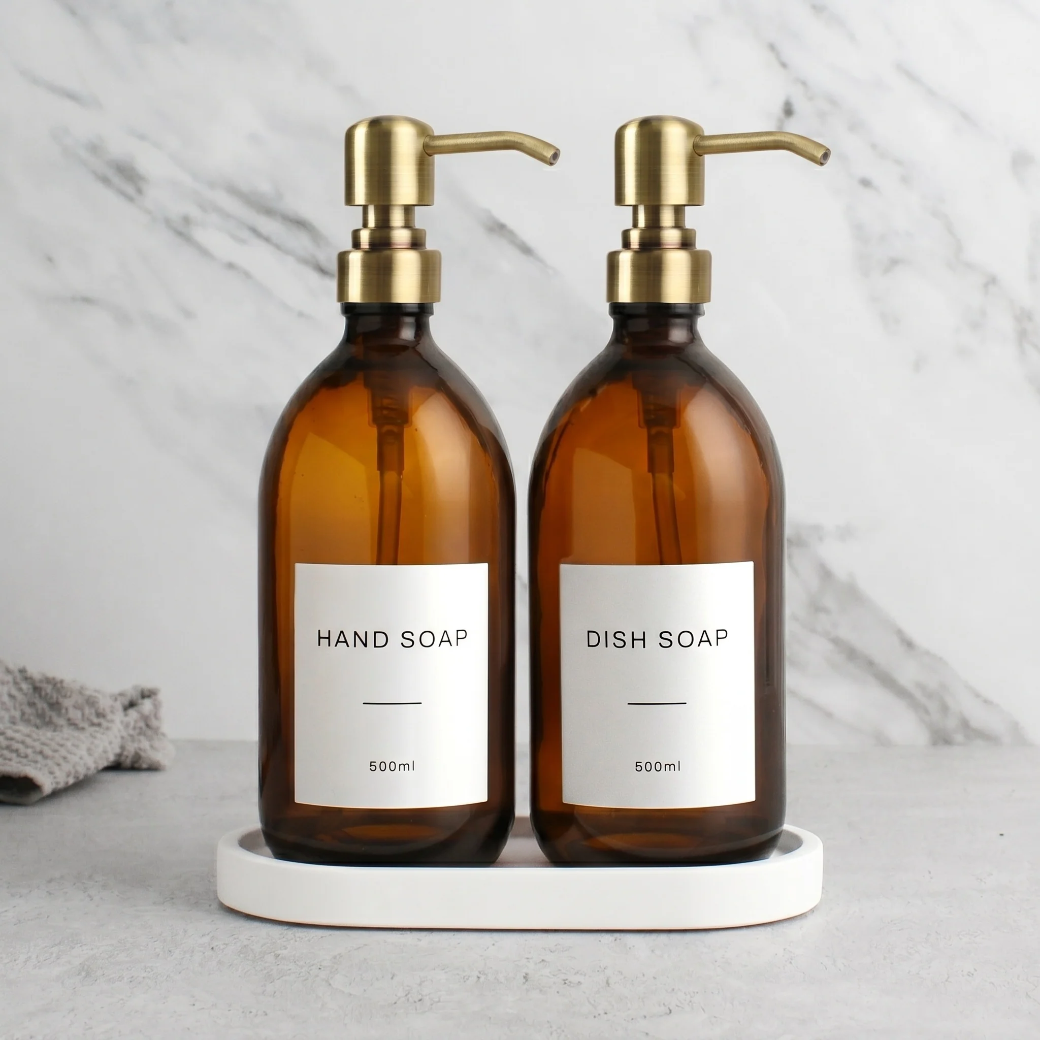Hand Soap & Dish Soap Amber Glass Set - Image 23