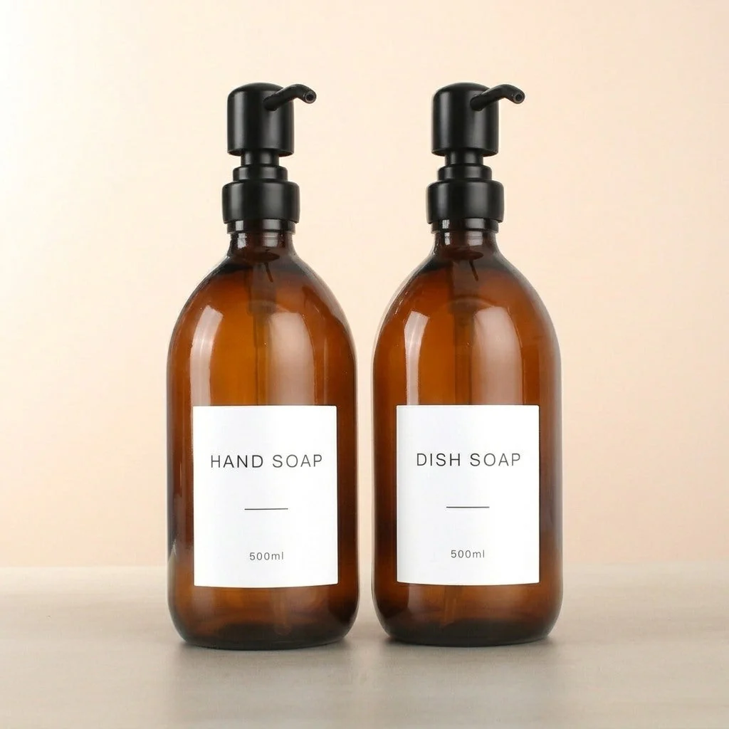 Hand Soap & Dish Soap Amber Glass Set - Image 25