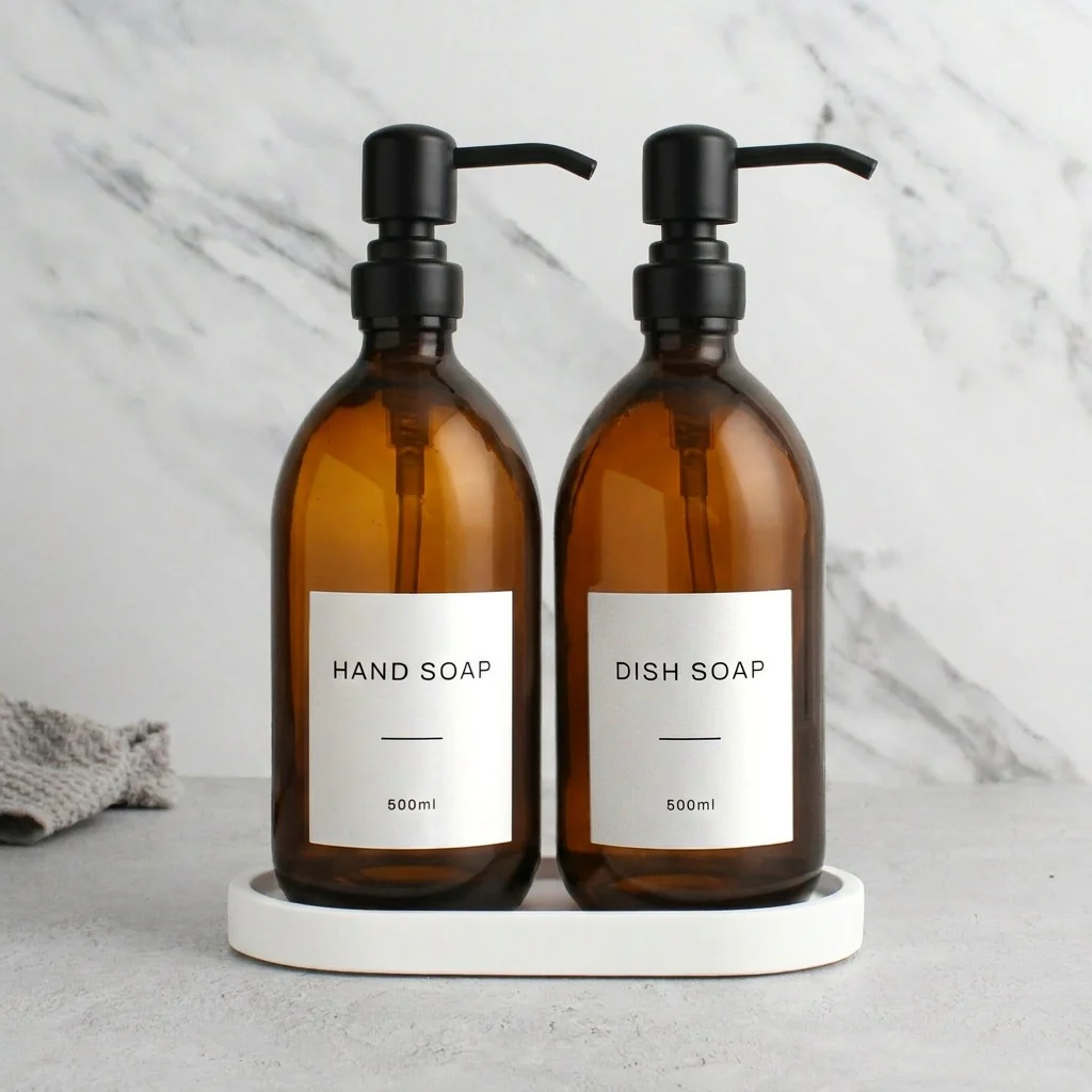 Hand Soap & Dish Soap Amber Glass Set - Image 27