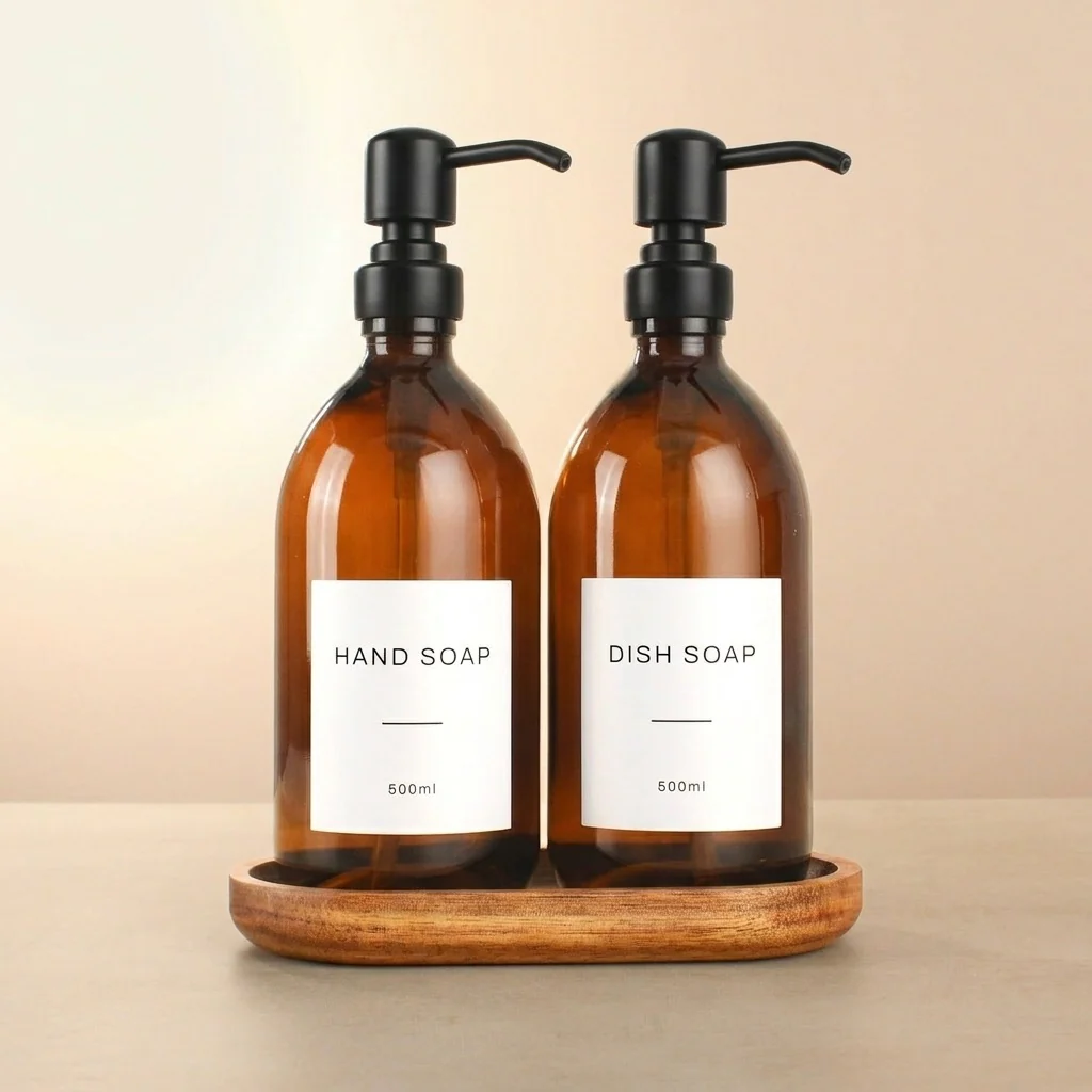 Hand Soap & Dish Soap Amber Glass Set - Image 28