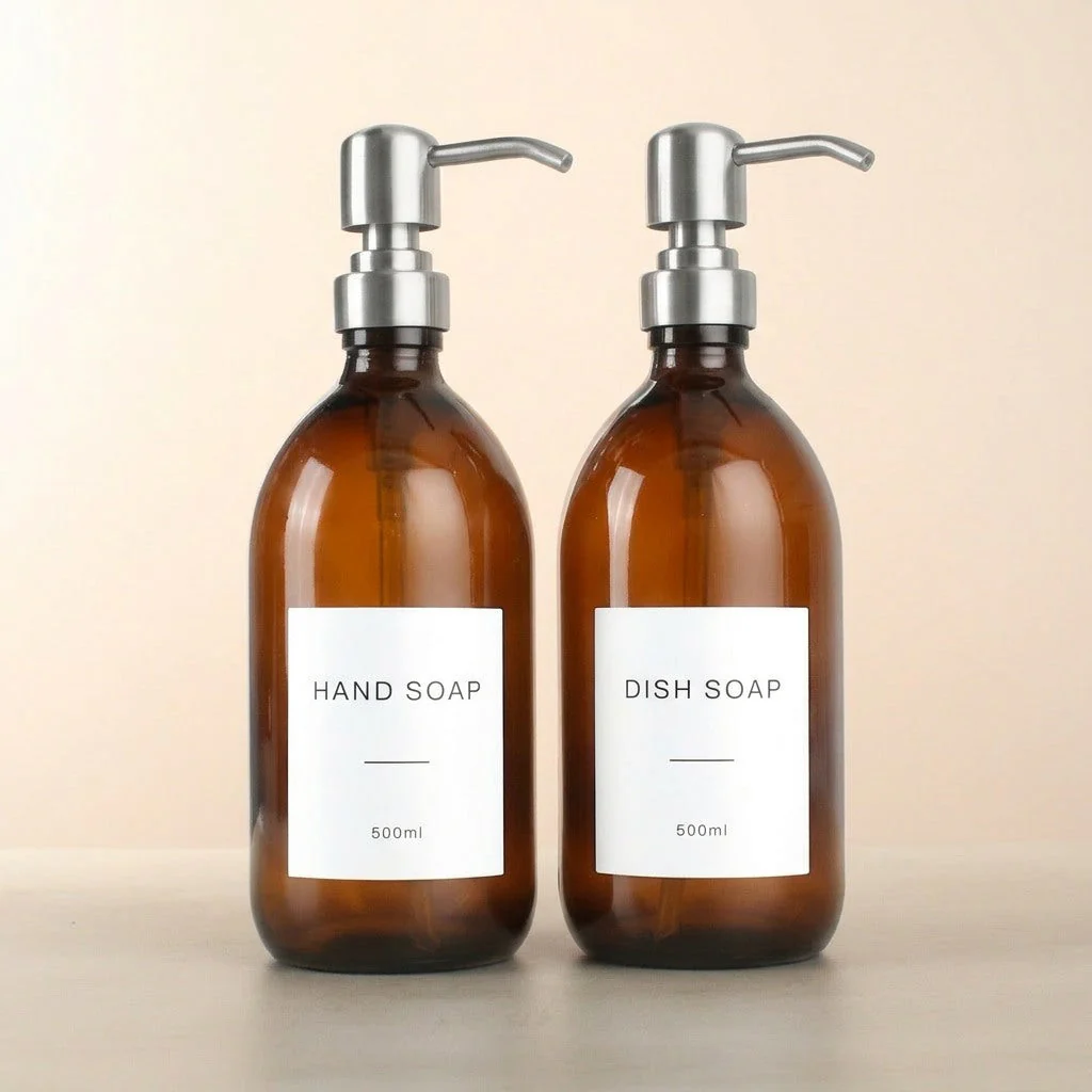 Hand Soap & Dish Soap Amber Glass Set - Image 29