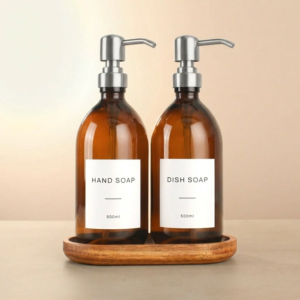 Hand Soap & Dish Soap Amber Glass Set - Image 32