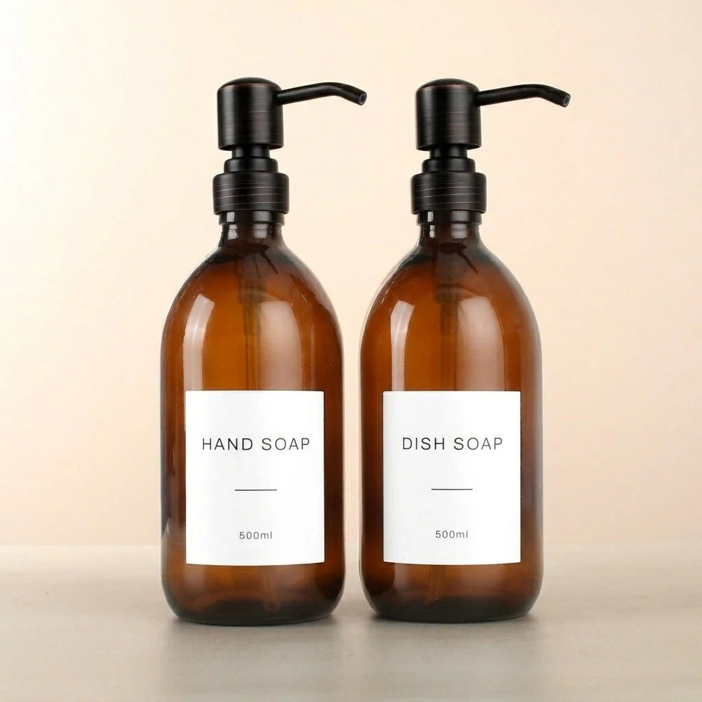 Hand Soap & Dish Soap Amber Glass Set - Image 37