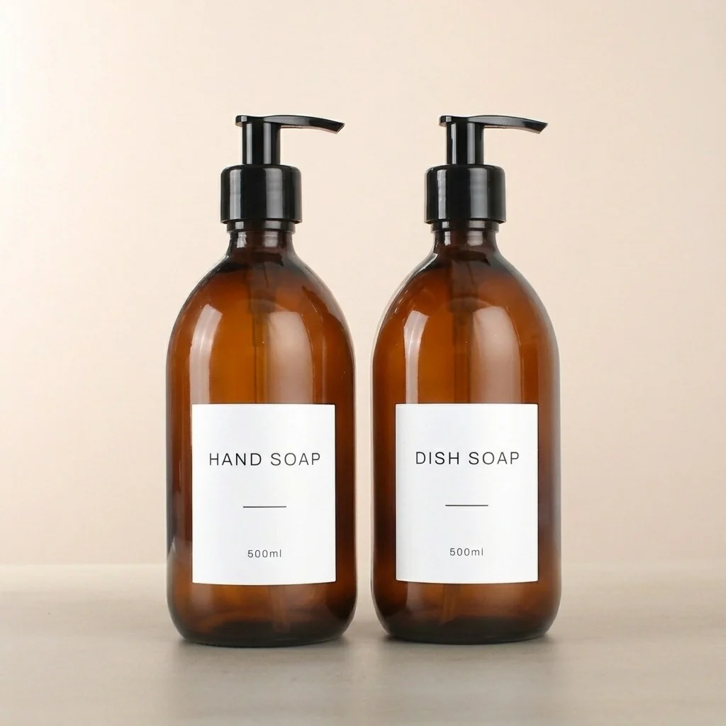 Hand Soap & Dish Soap Amber Glass Set - Image 41