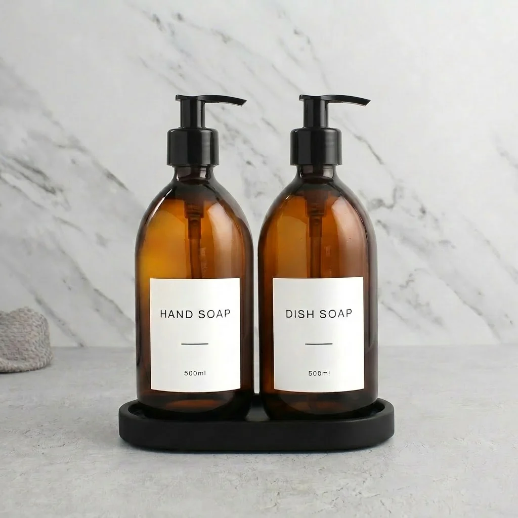 Hand Soap & Dish Soap Amber Glass Set - Image 42