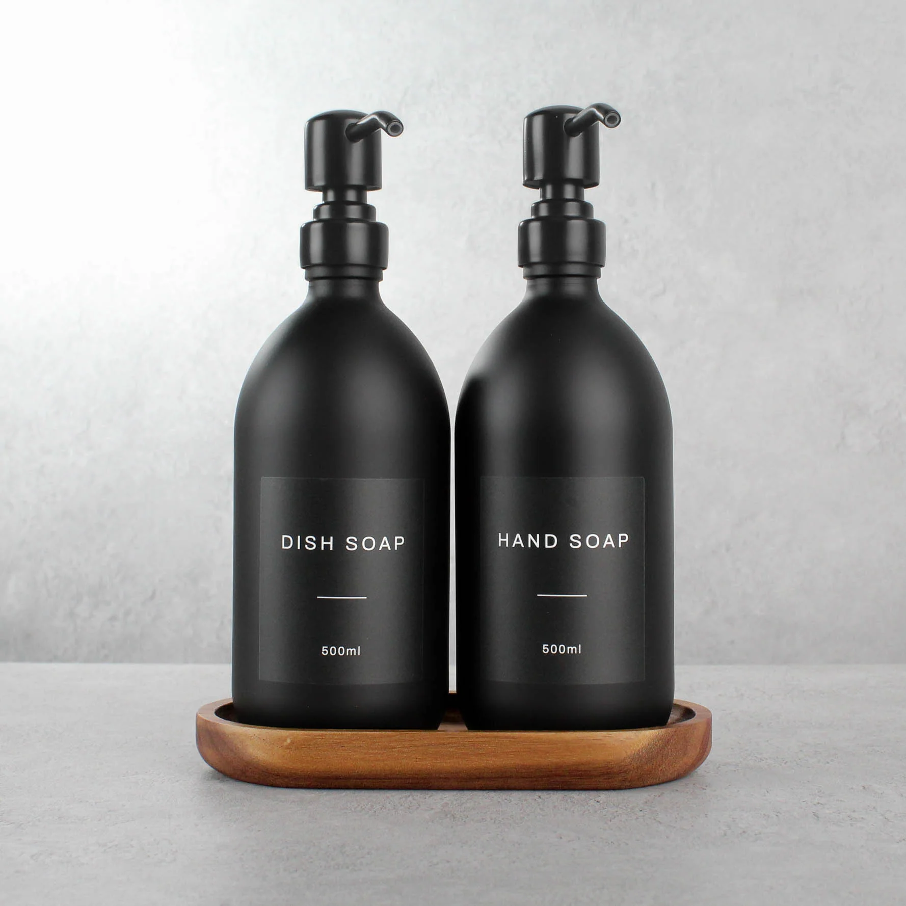 Hand Soap & Dish Soap Matte Black Glass Set - Image 14