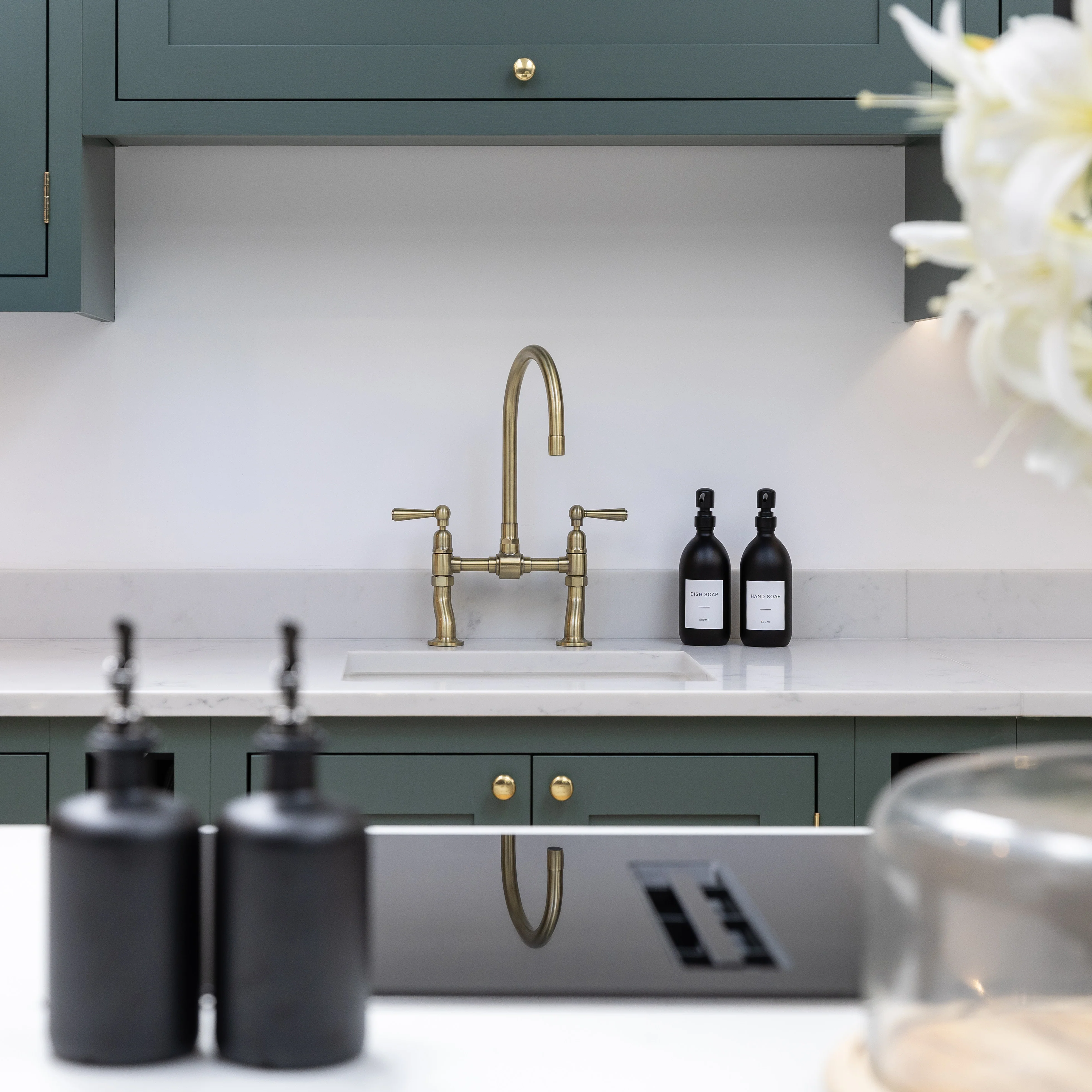 Hand Soap & Dish Soap Matte Black Glass Set - Image 12