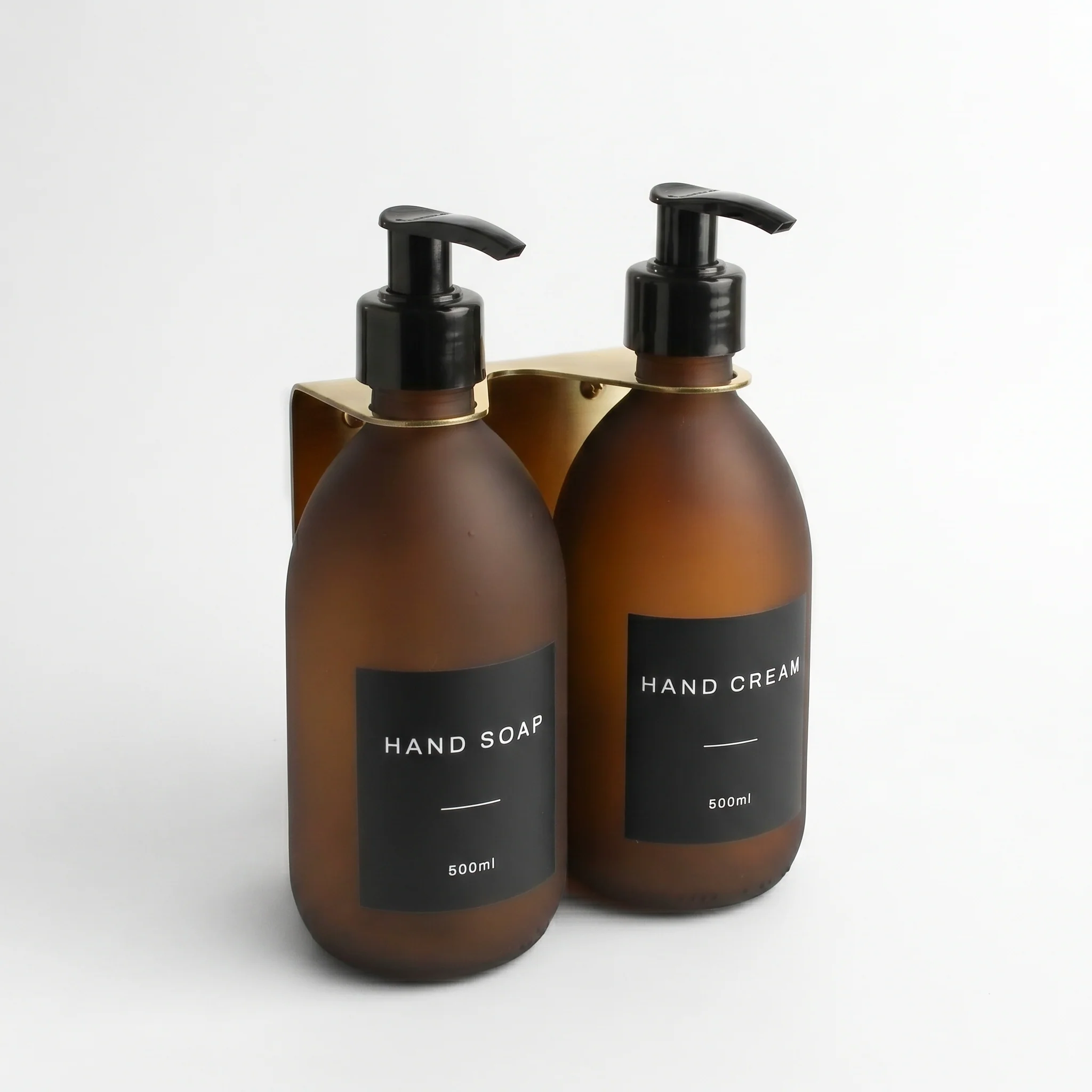 Hand Soap & Hand Cream Frosted Amber Glass Set - Image 37