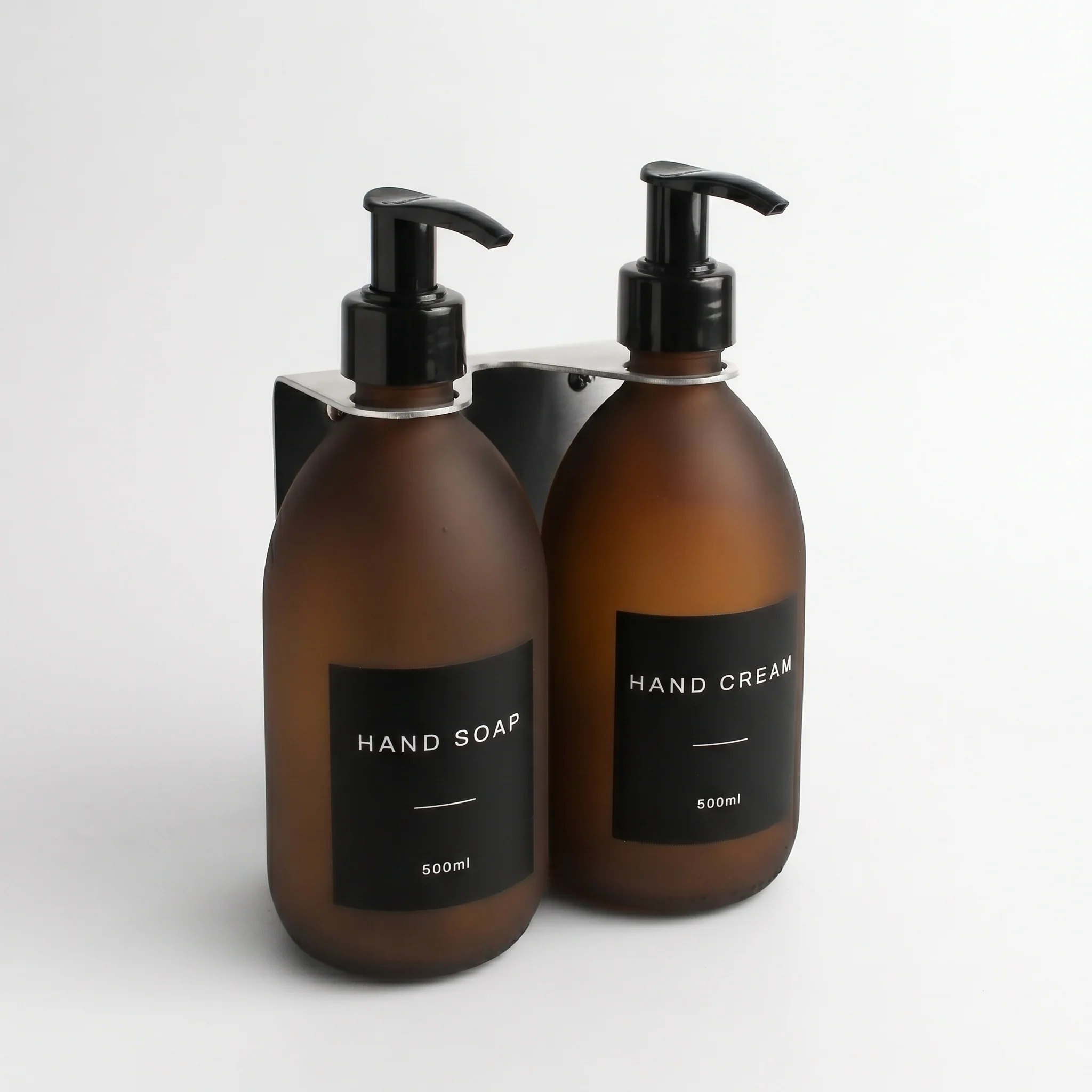 Hand Soap & Hand Cream Frosted Amber Glass Set - Image 38