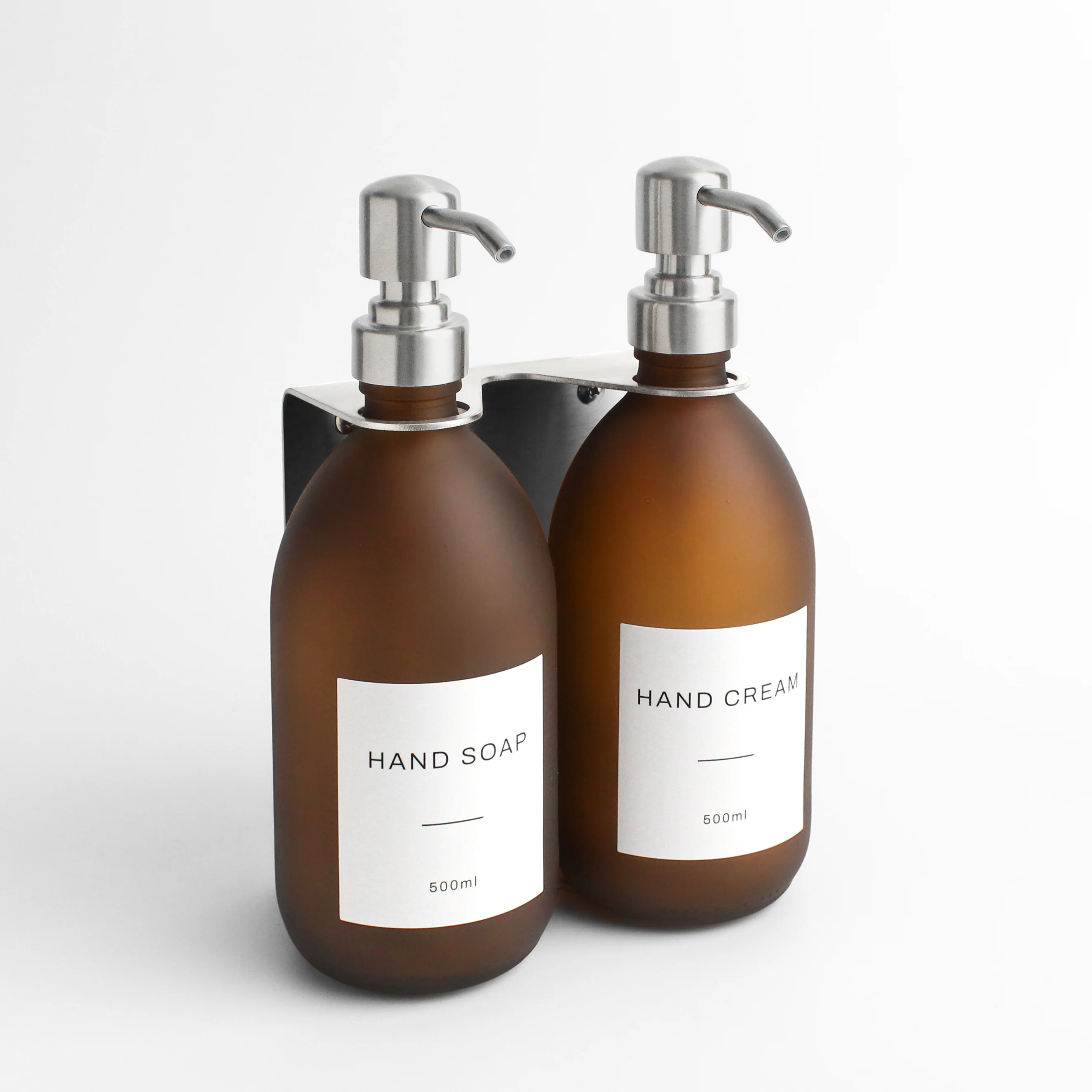 Hand Soap & Hand Cream Frosted Amber Glass Set - Image 20