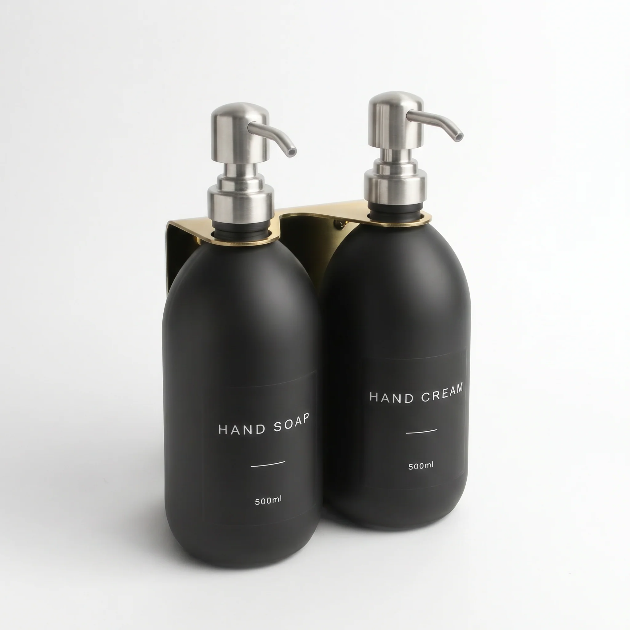 Hand Soap & Hand Cream Matte Black Glass Set - Image 13