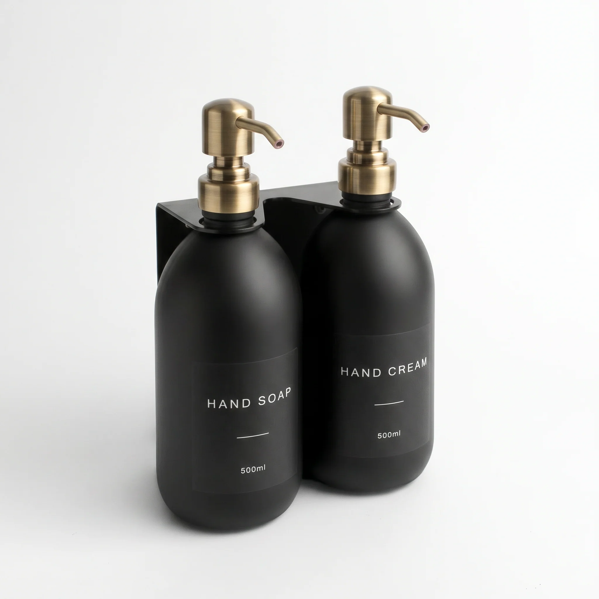 Hand Soap & Hand Cream Matte Black Glass Set - Image 18