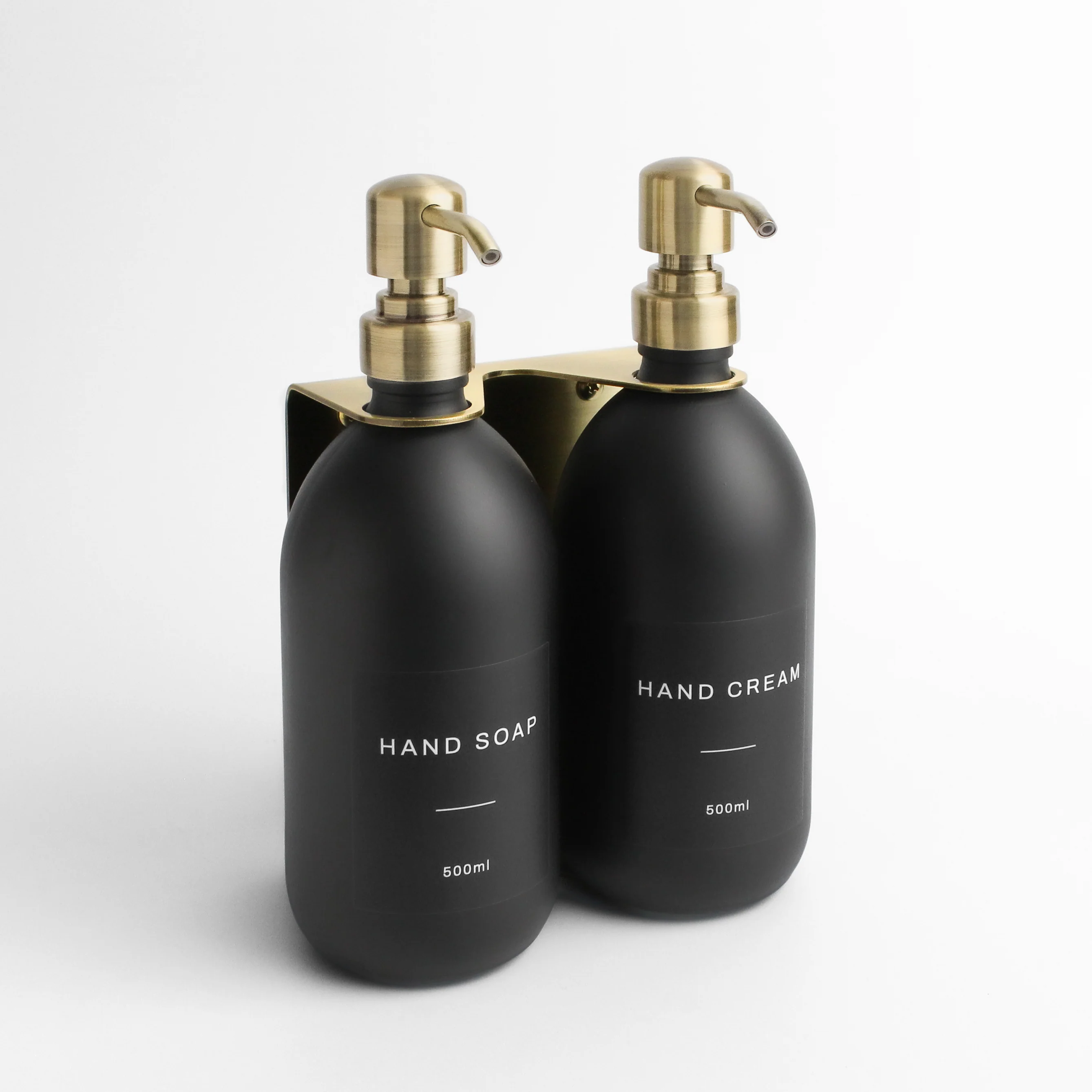 Hand Soap & Hand Cream Matte Black Glass Set - Image 19