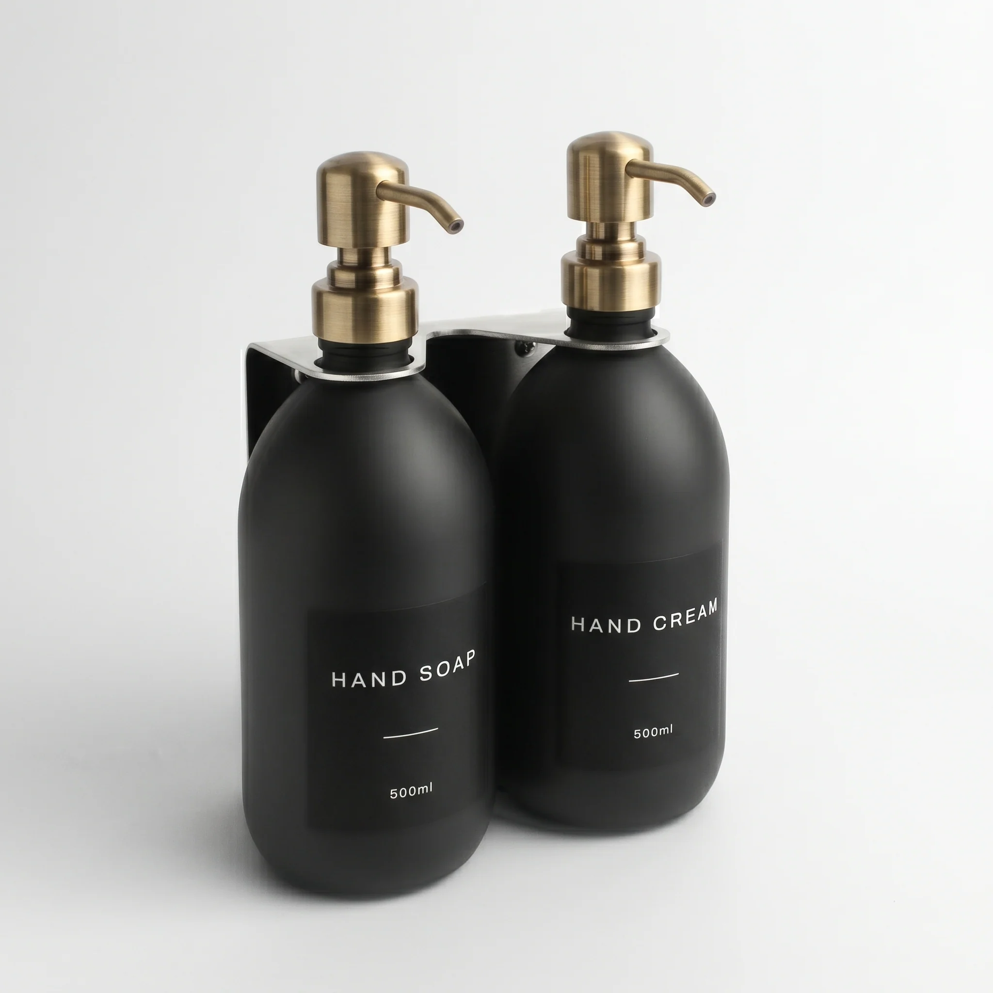 Hand Soap & Hand Cream Matte Black Glass Set - Image 20