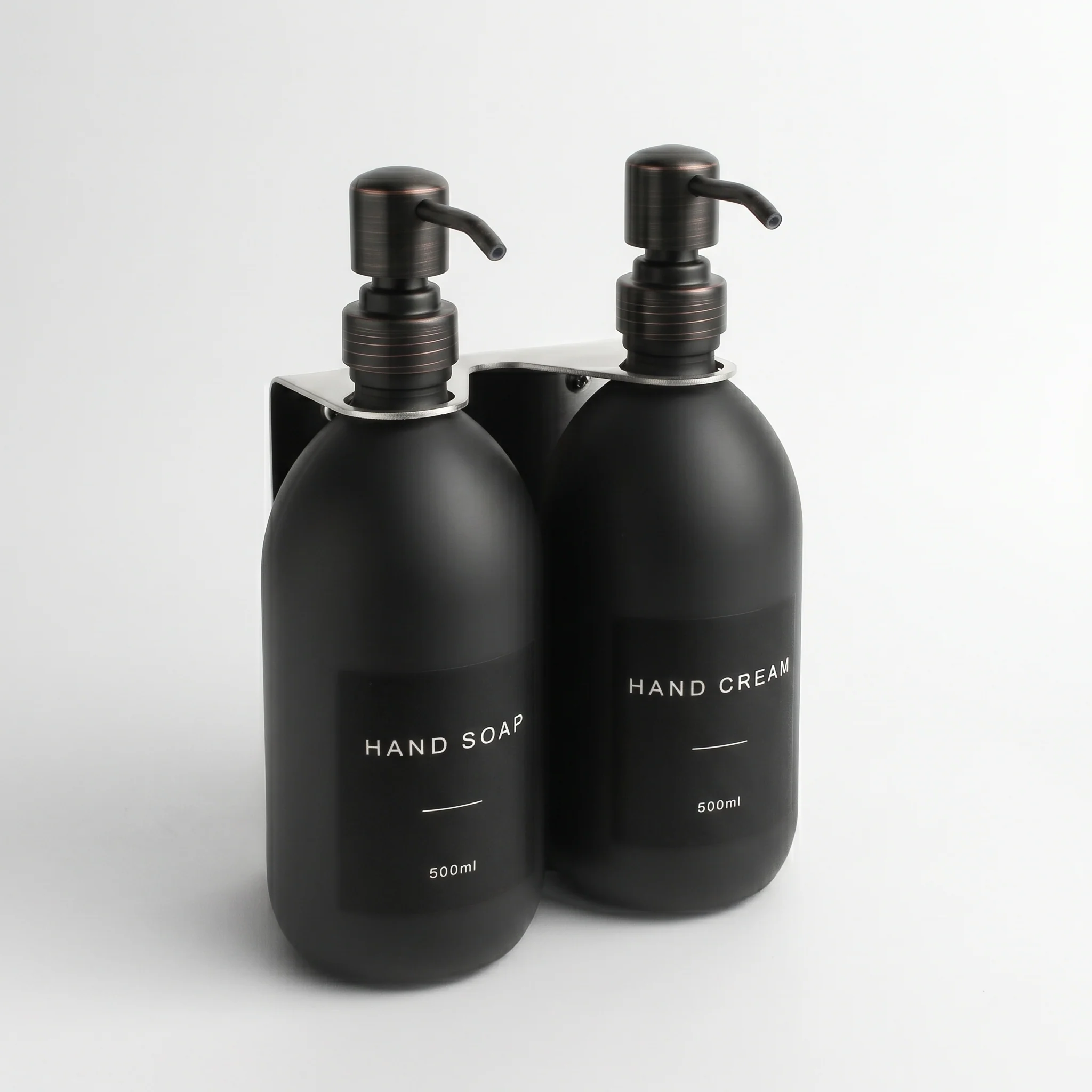 Hand Soap & Hand Cream Matte Black Glass Set - Image 32