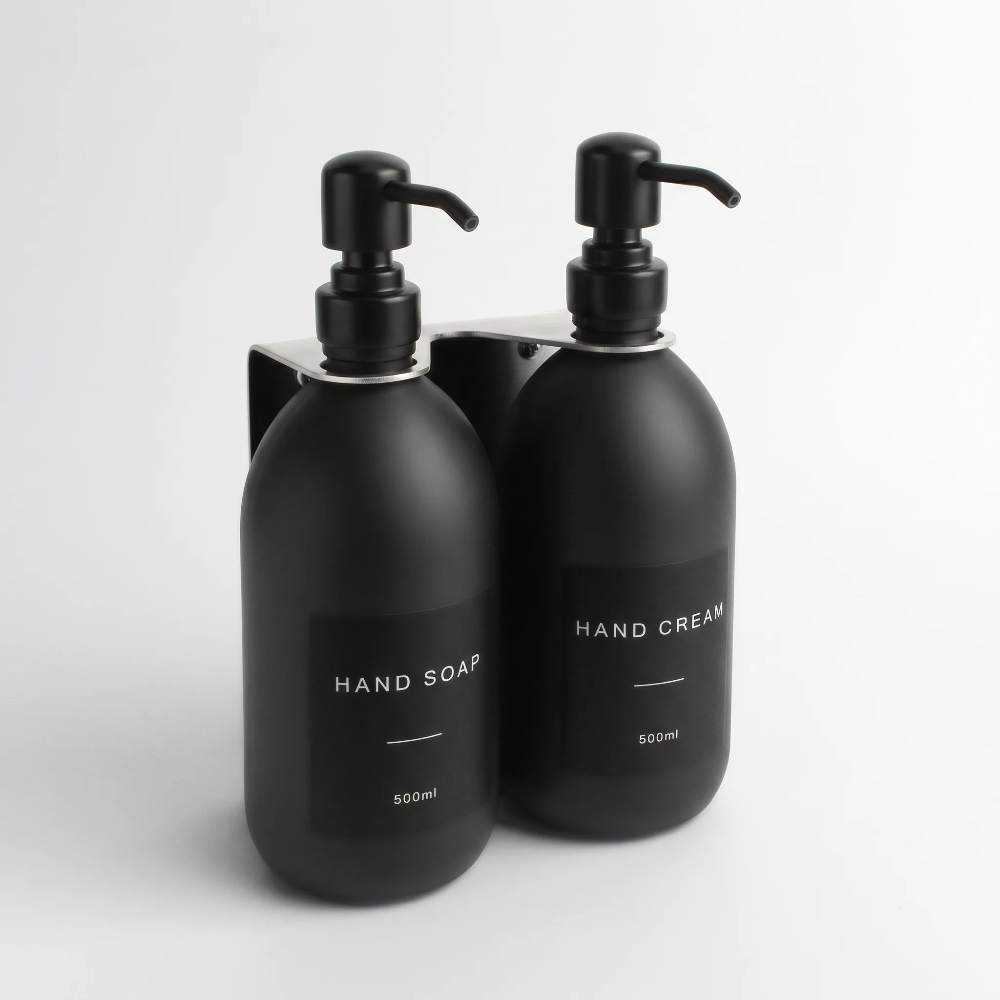 Hand Soap & Hand Cream Matte Black Glass Set - Image 8