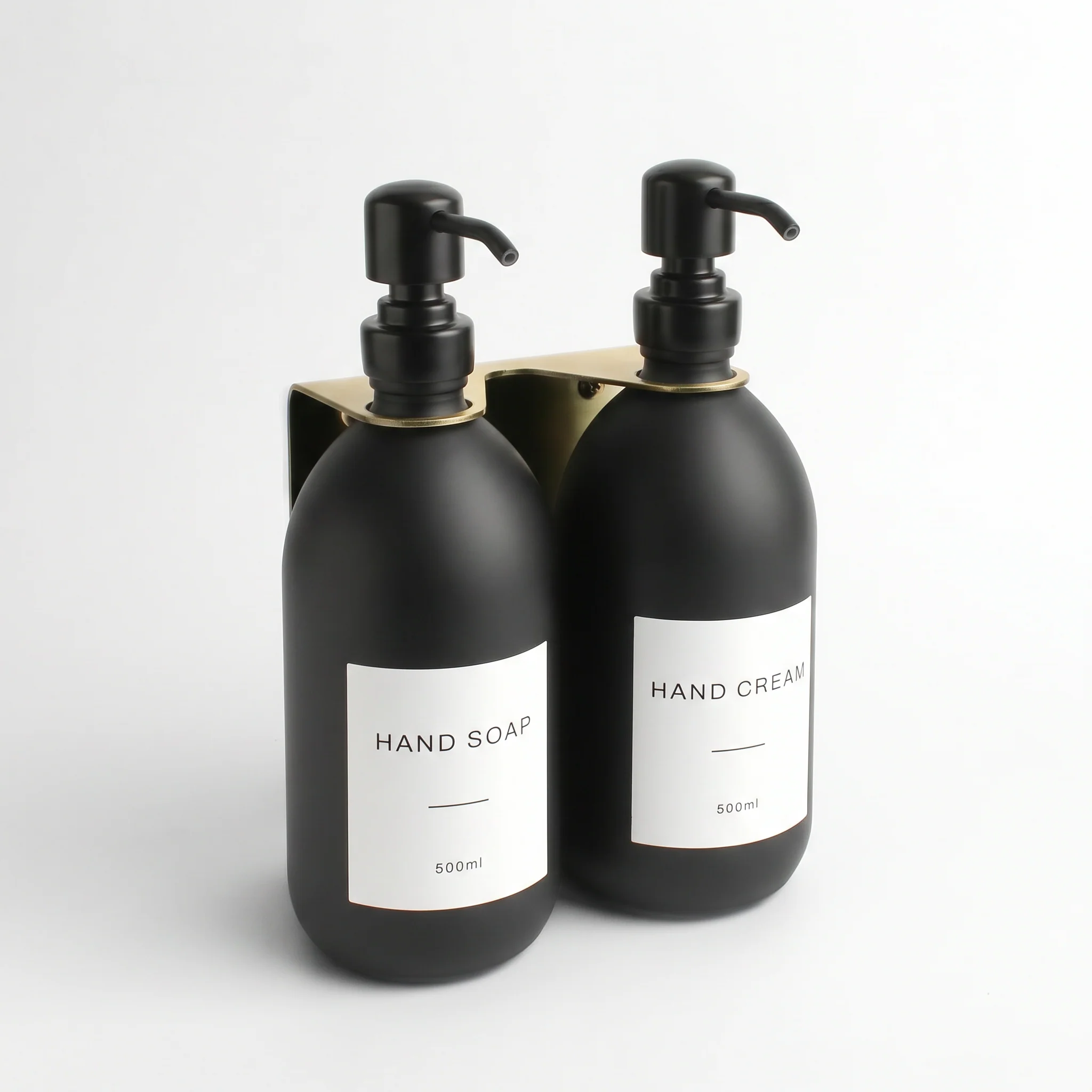 Hand Soap & Hand Cream Matte Black Glass Set - Image 14
