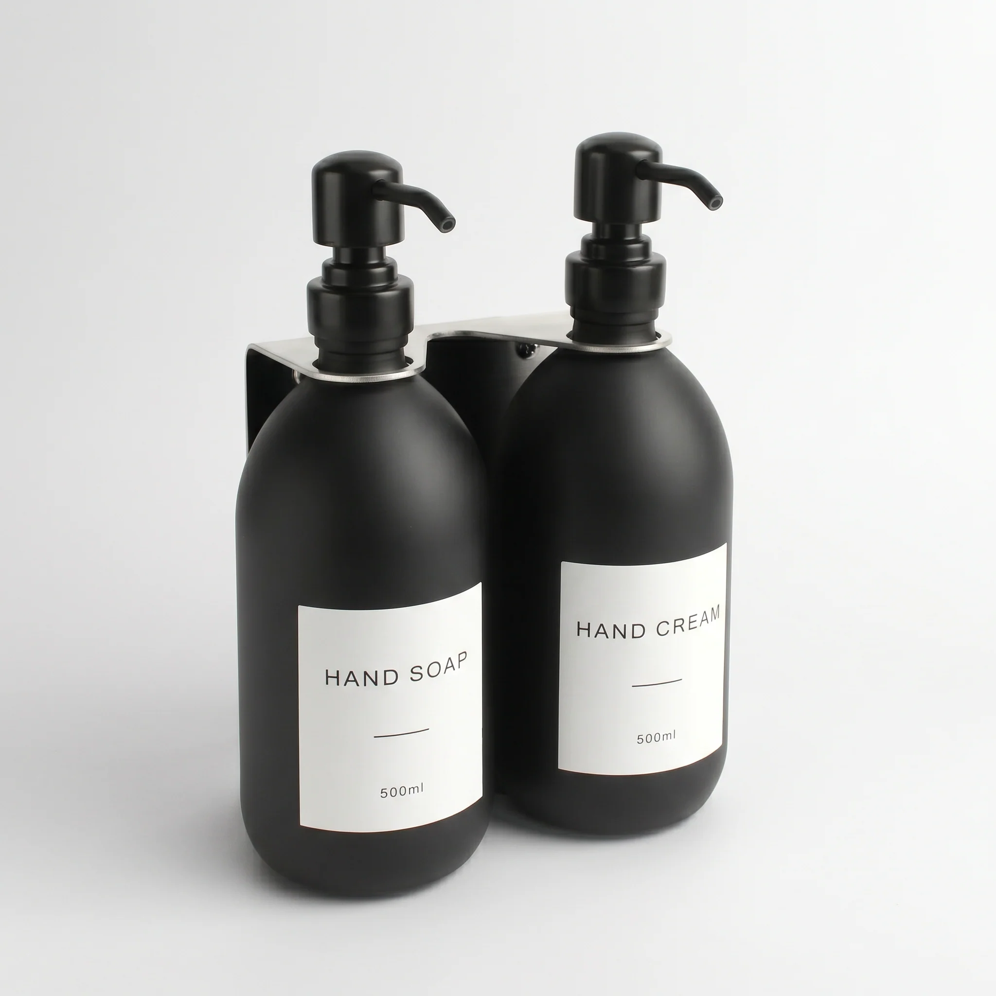 Hand Soap & Hand Cream Matte Black Glass Set - Image 15