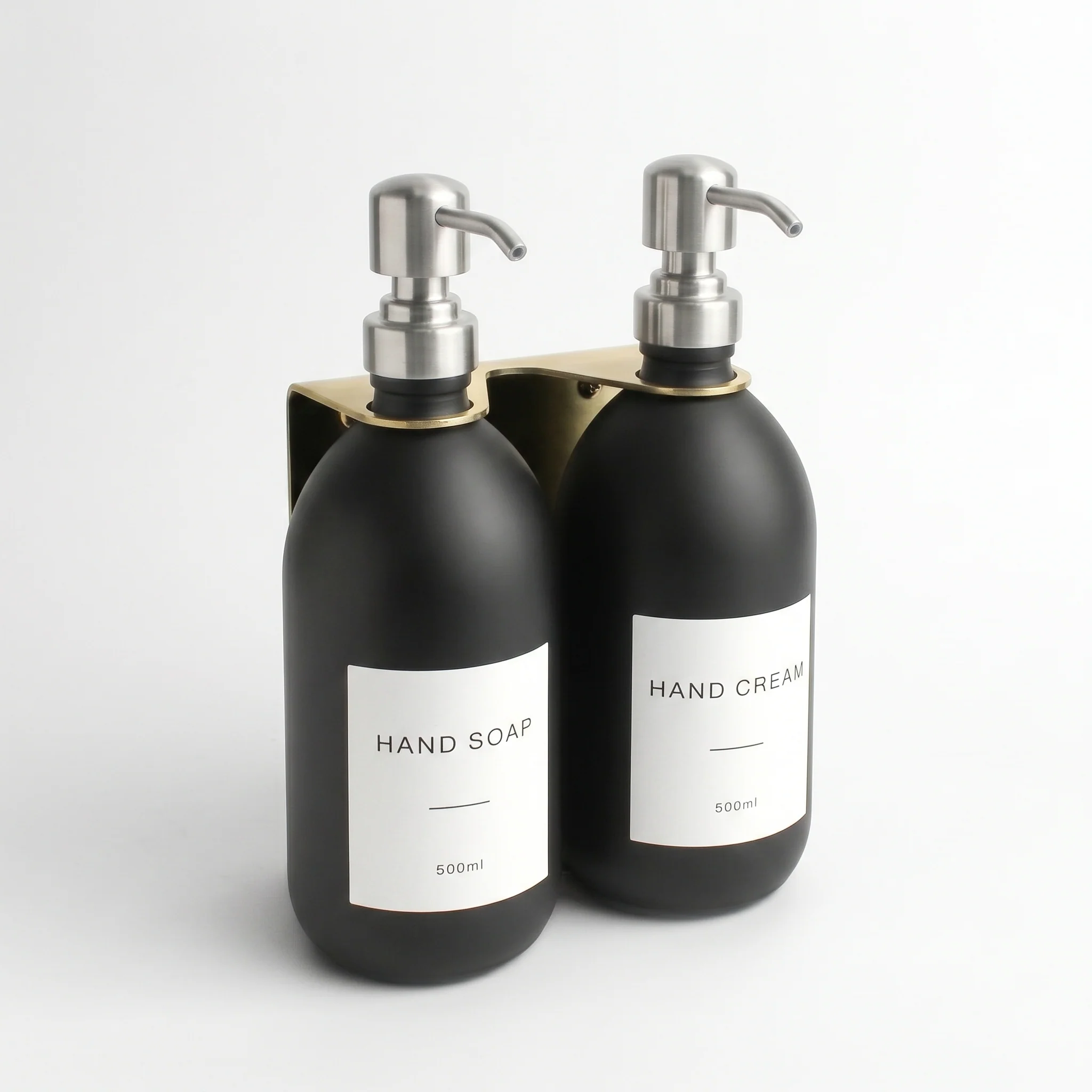 Hand Soap & Hand Cream Matte Black Glass Set - Image 20