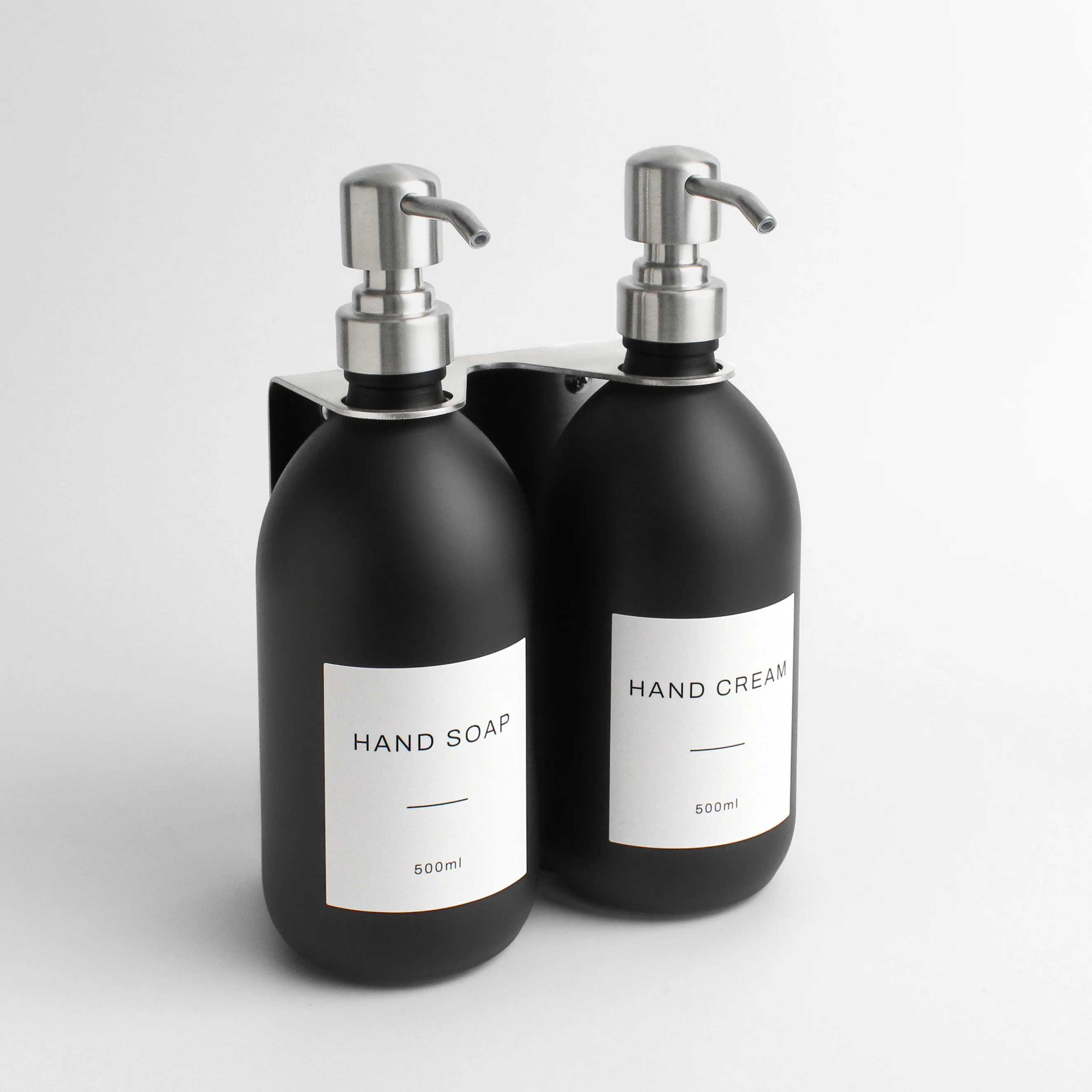 Hand Soap & Hand Cream Matte Black Glass Set - Image 21