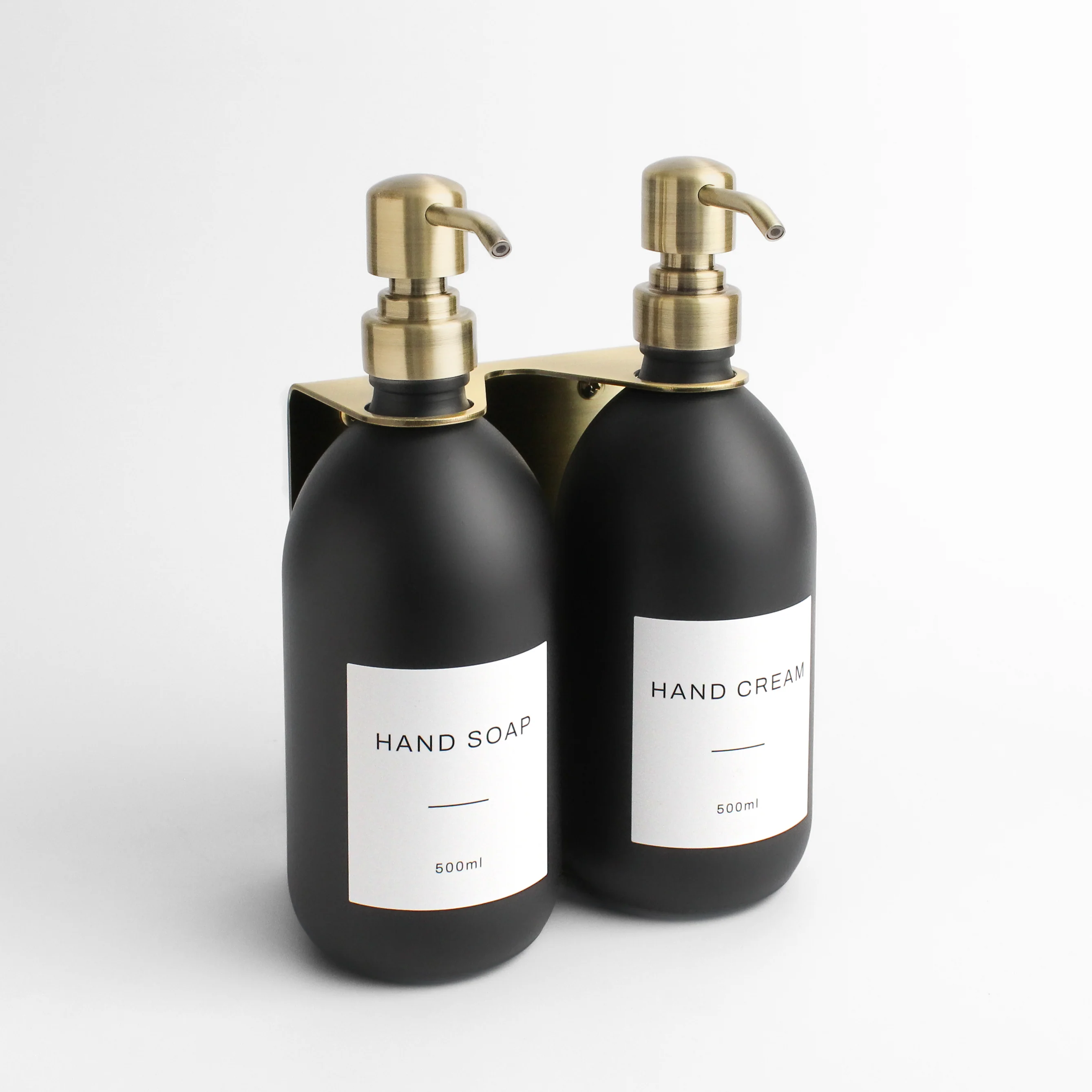 Hand Soap & Hand Cream Matte Black Glass Set - Image 26