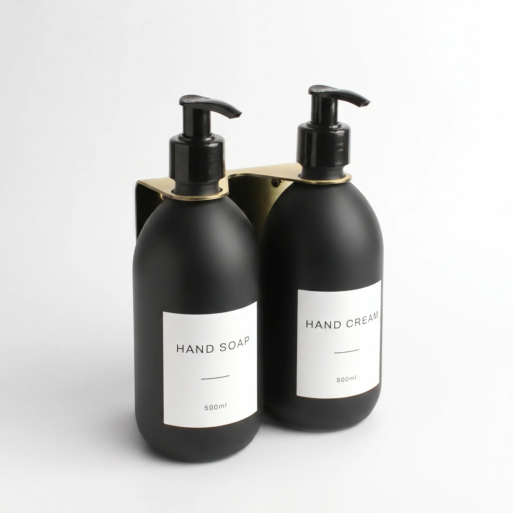 Hand Soap & Hand Cream Matte Black Glass Set - Image 44