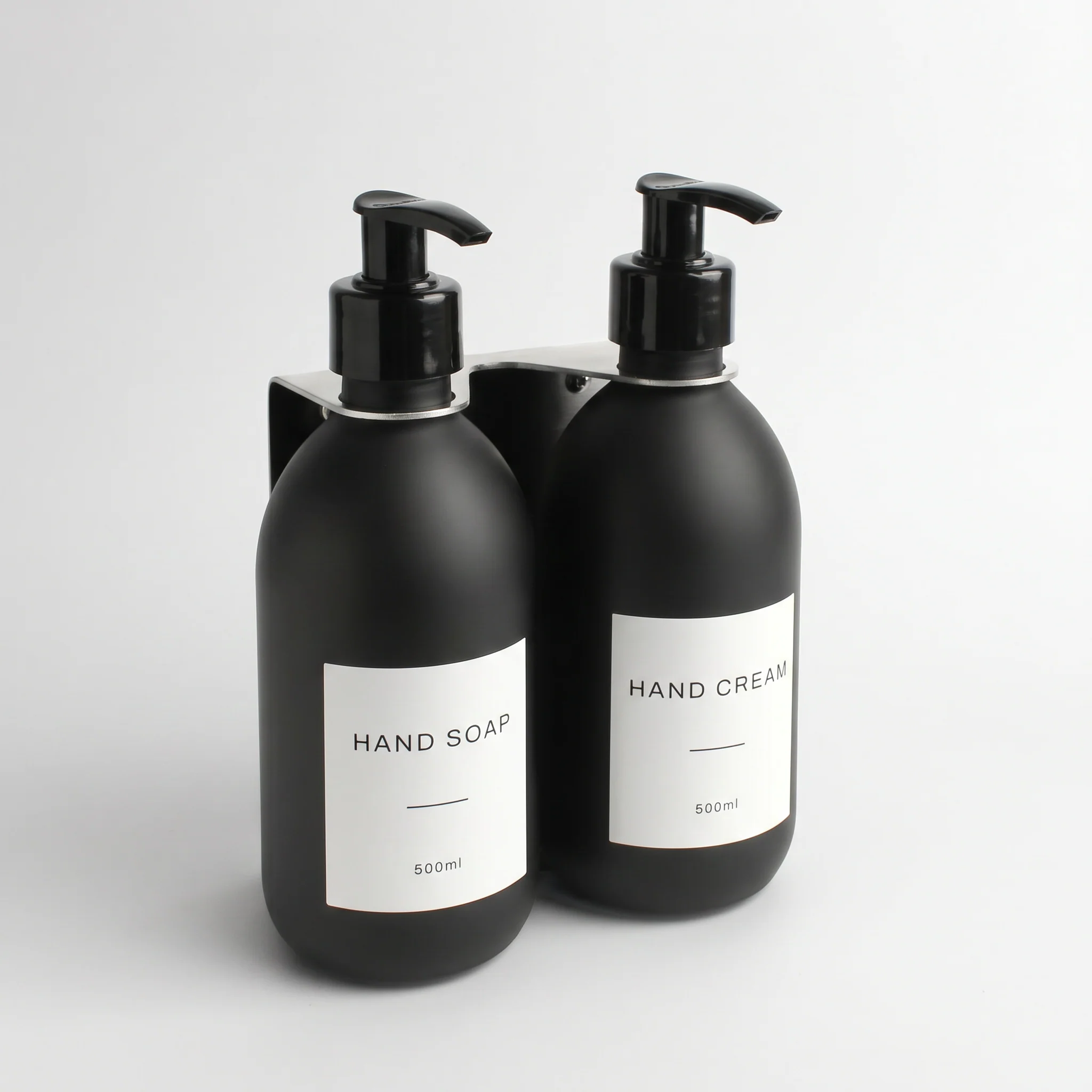 Hand Soap & Hand Cream Matte Black Glass Set - Image 45