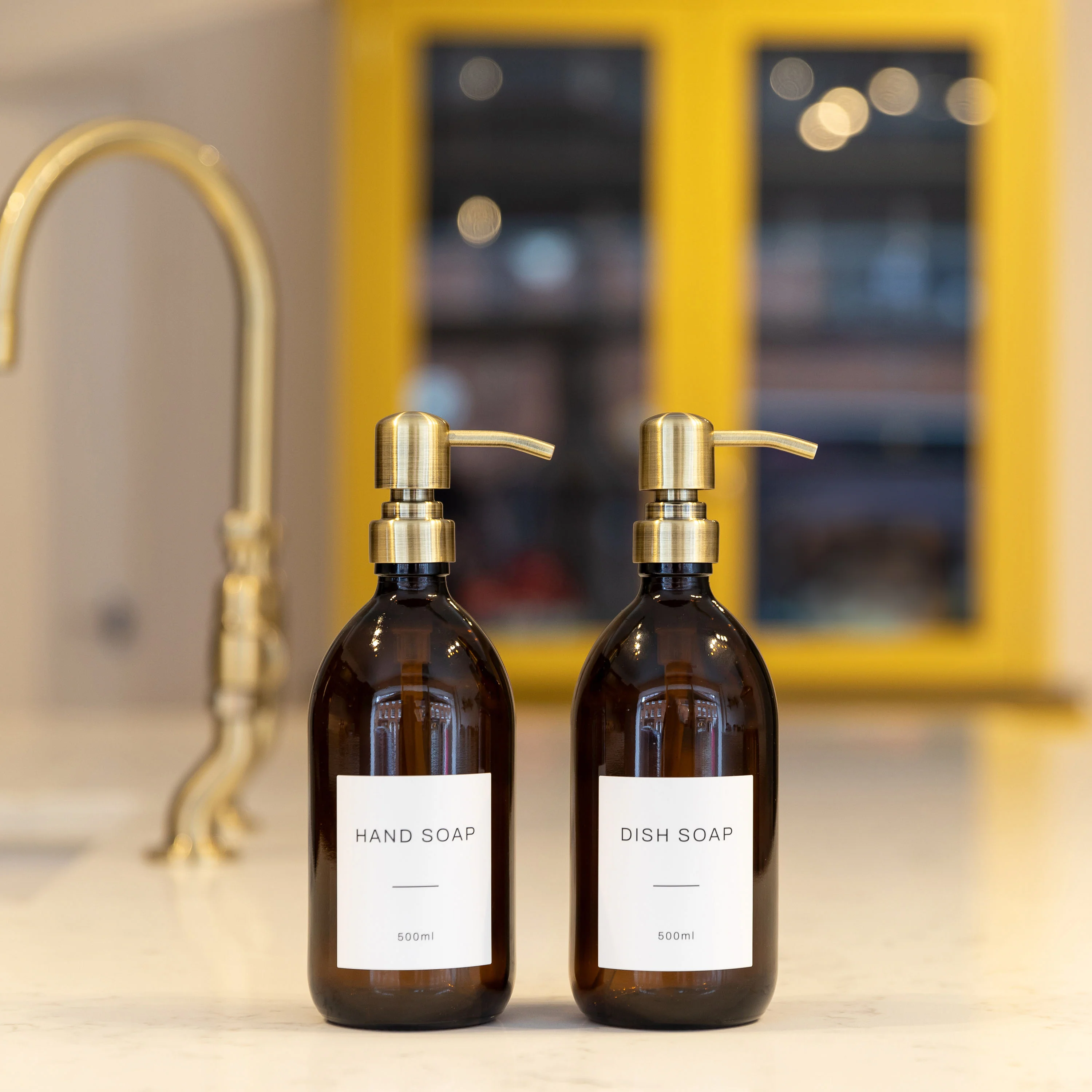 Hand Soap & Dish Soap Amber Glass Set - Image 10