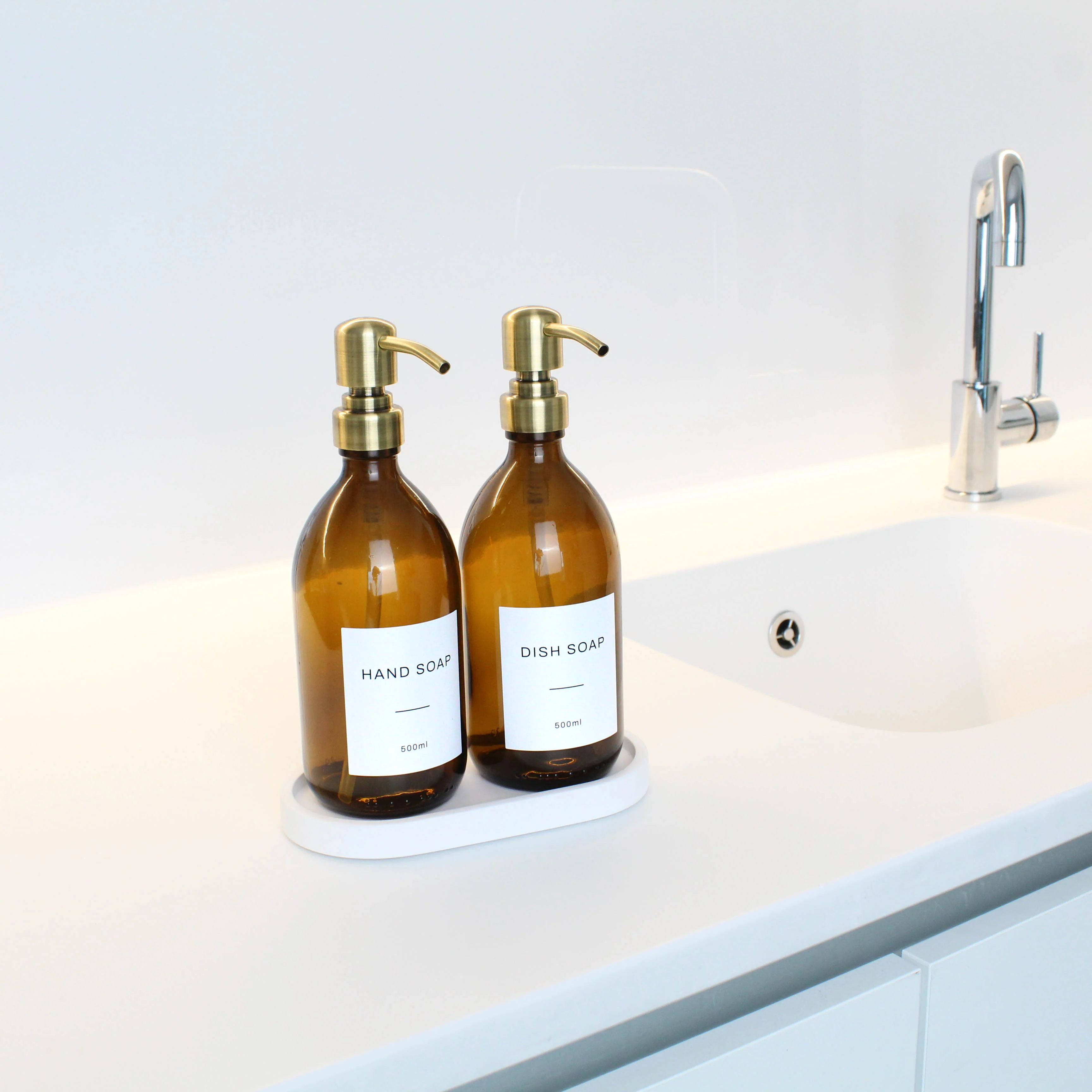 Hand Soap & Dish Soap Amber Glass Set - Image 7