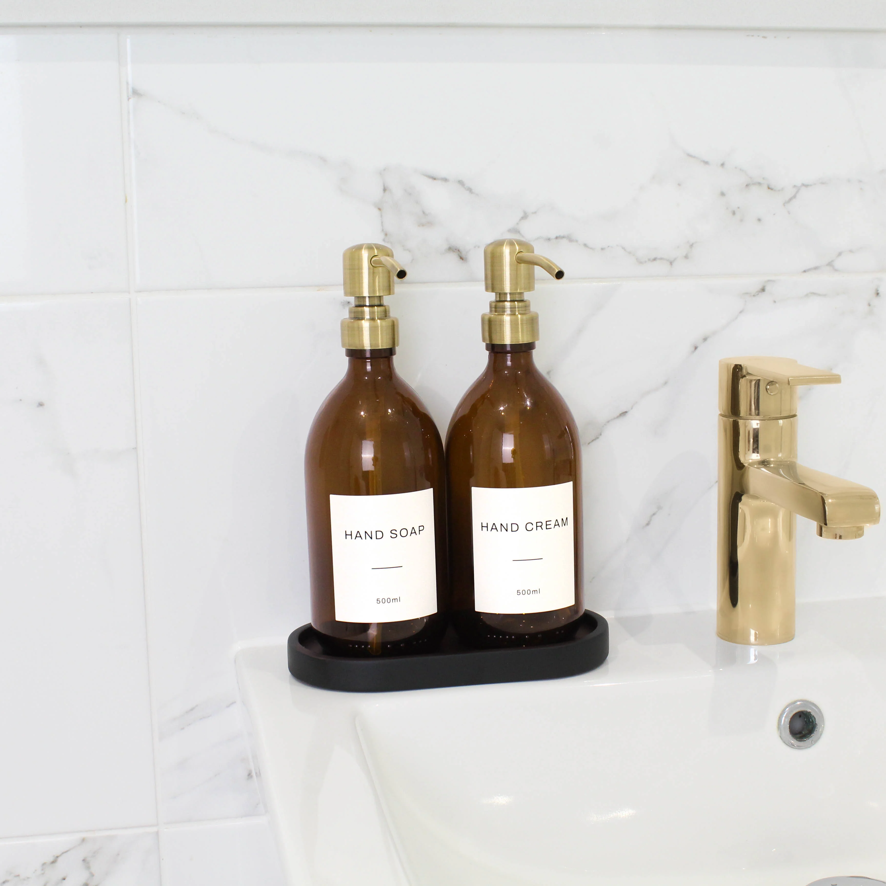 Hand Soap & Hand Cream Amber Glass Set - Image 9