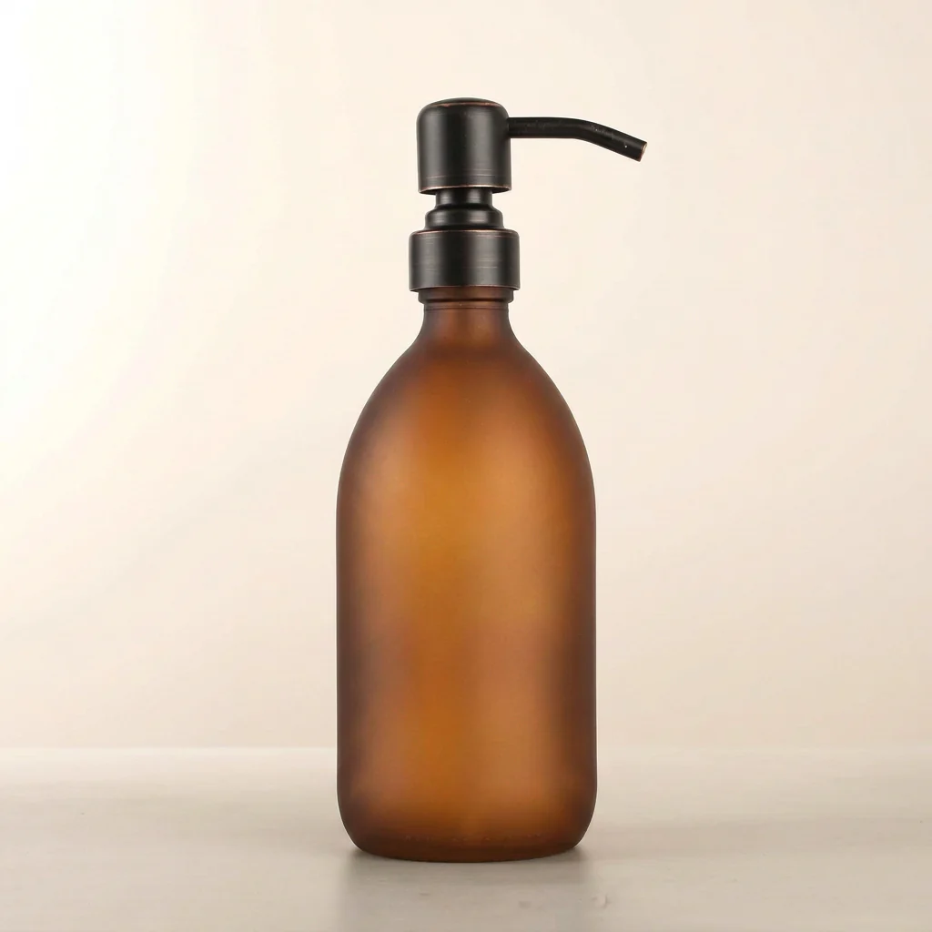 Frosted Amber Glass Dispenser - Image 11