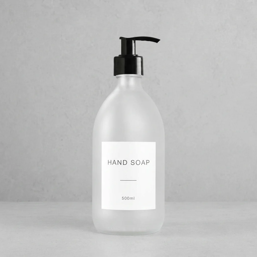 Labelled Frosted White Glass Dispenser - Image 15