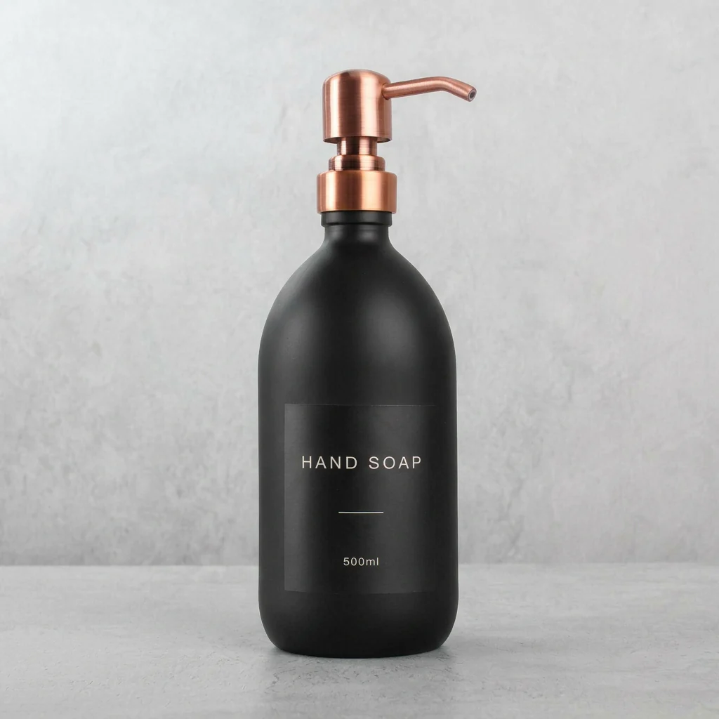 Labelled Matte Black Glass Dispenser - Image 13