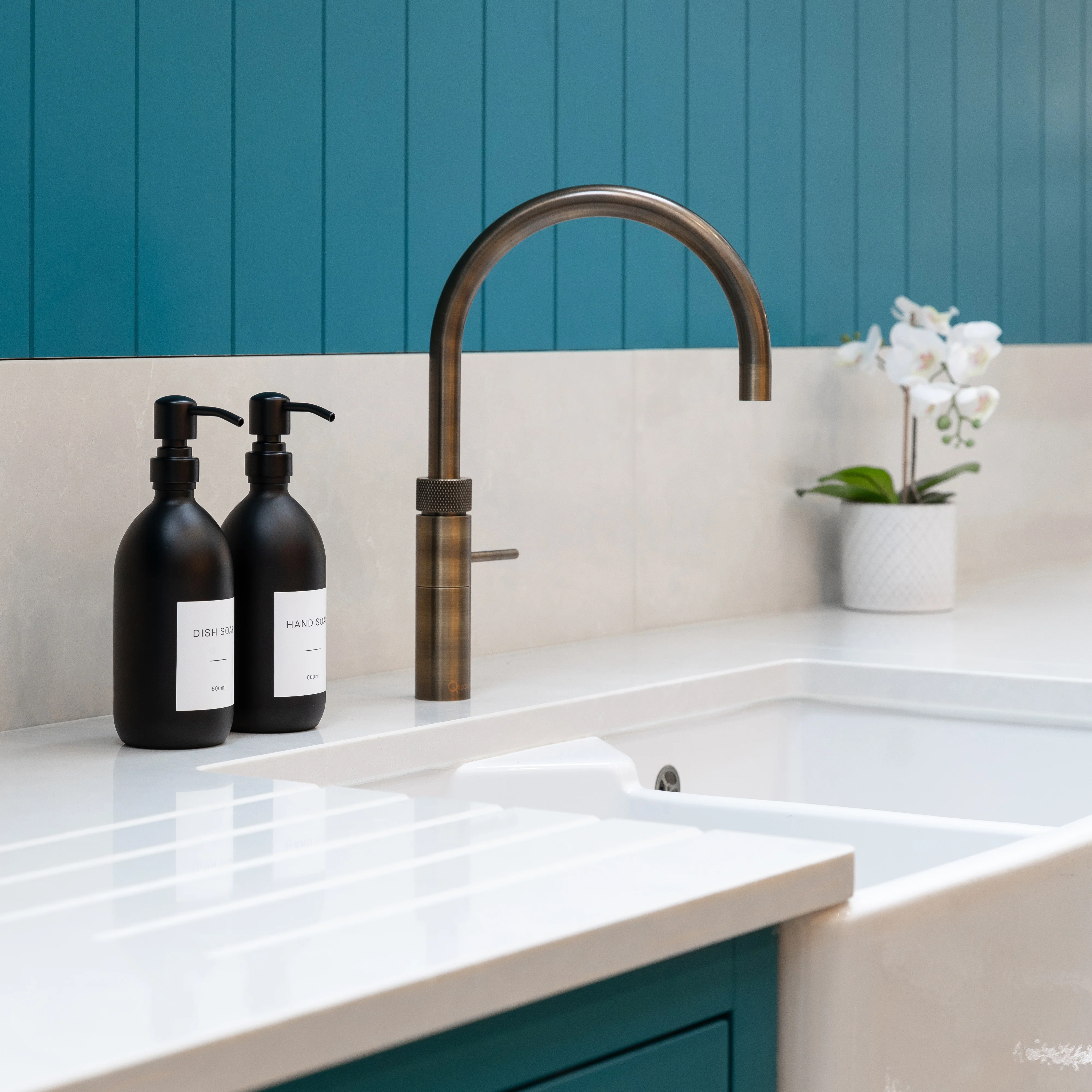 Hand Soap & Dish Soap Matte Black Glass Set - Image 9